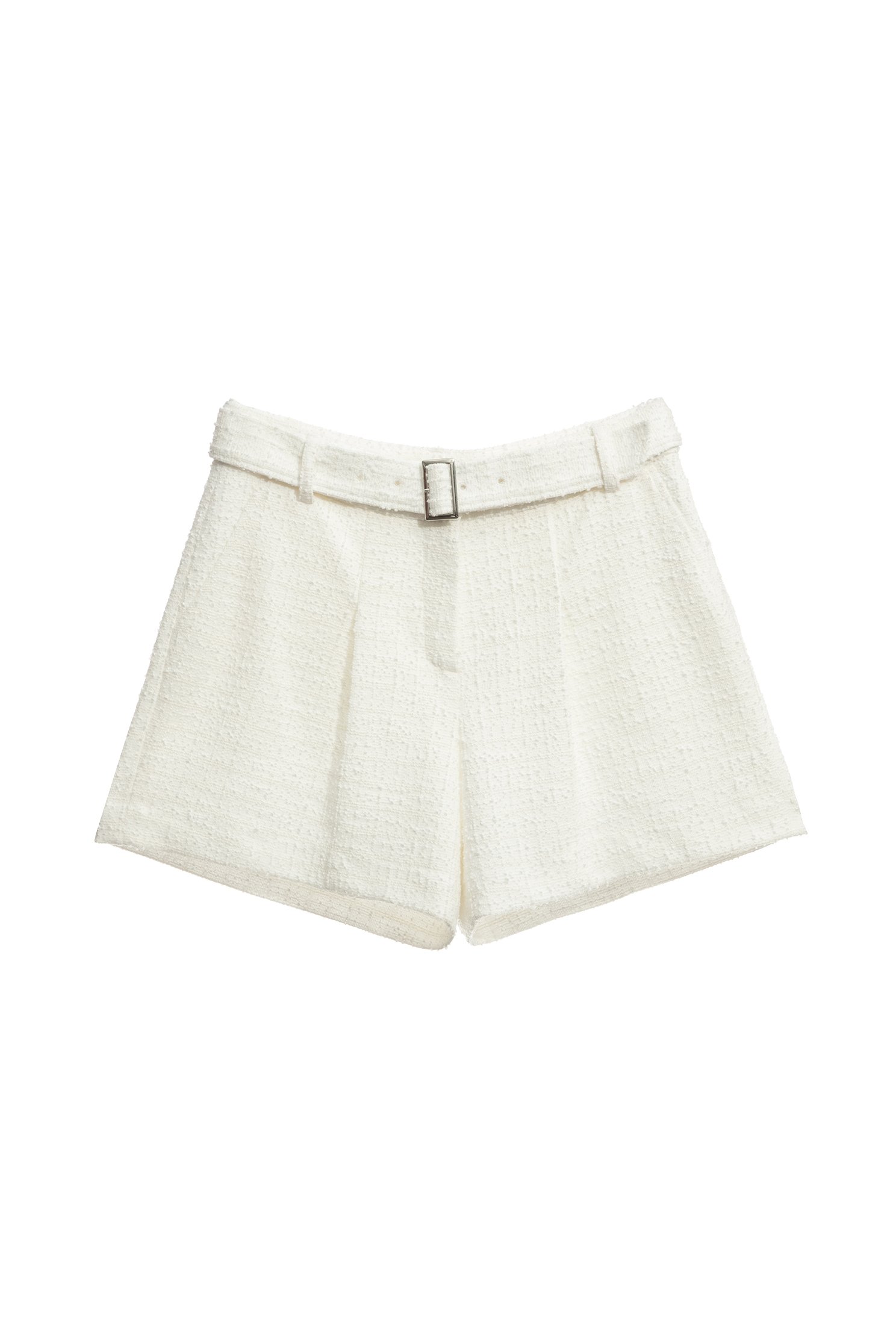 White Tweed City ShortsWhite Tweed City Shorts,Shorts,Season (AW) Look,Belts