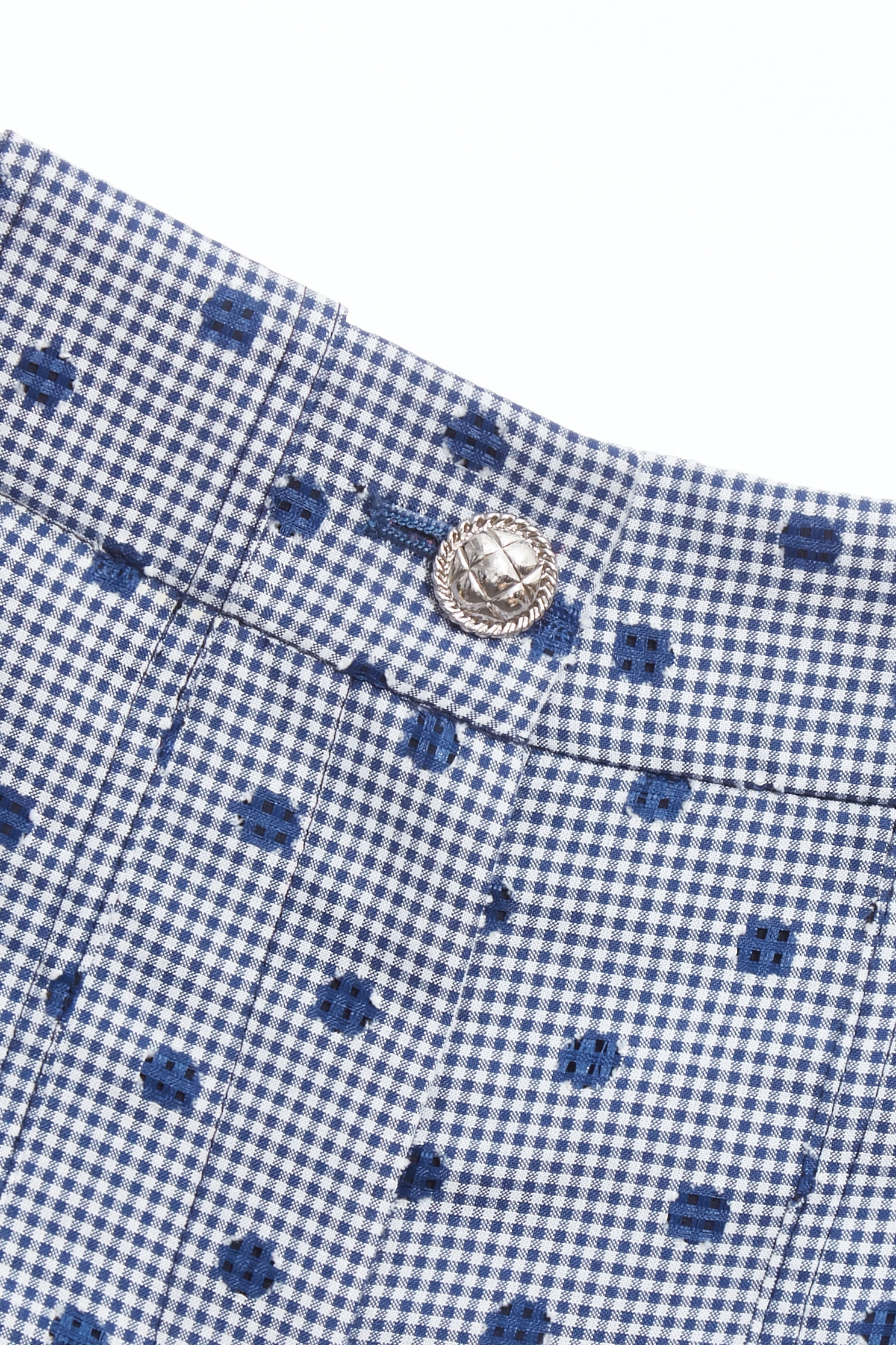 Dotted Embroidery Plaid ShortsDotted Embroidery Plaid Shorts,Office Looks,co-ord sets,Plaid,dotcollection,Shorts,Season (AW) Look