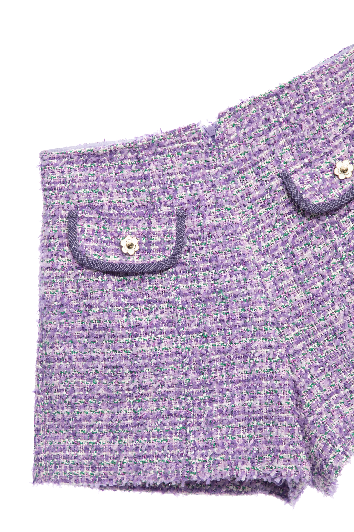 Purple Tweed City ShortsPurple Tweed City Shorts,Season (SS) Look,Shorts