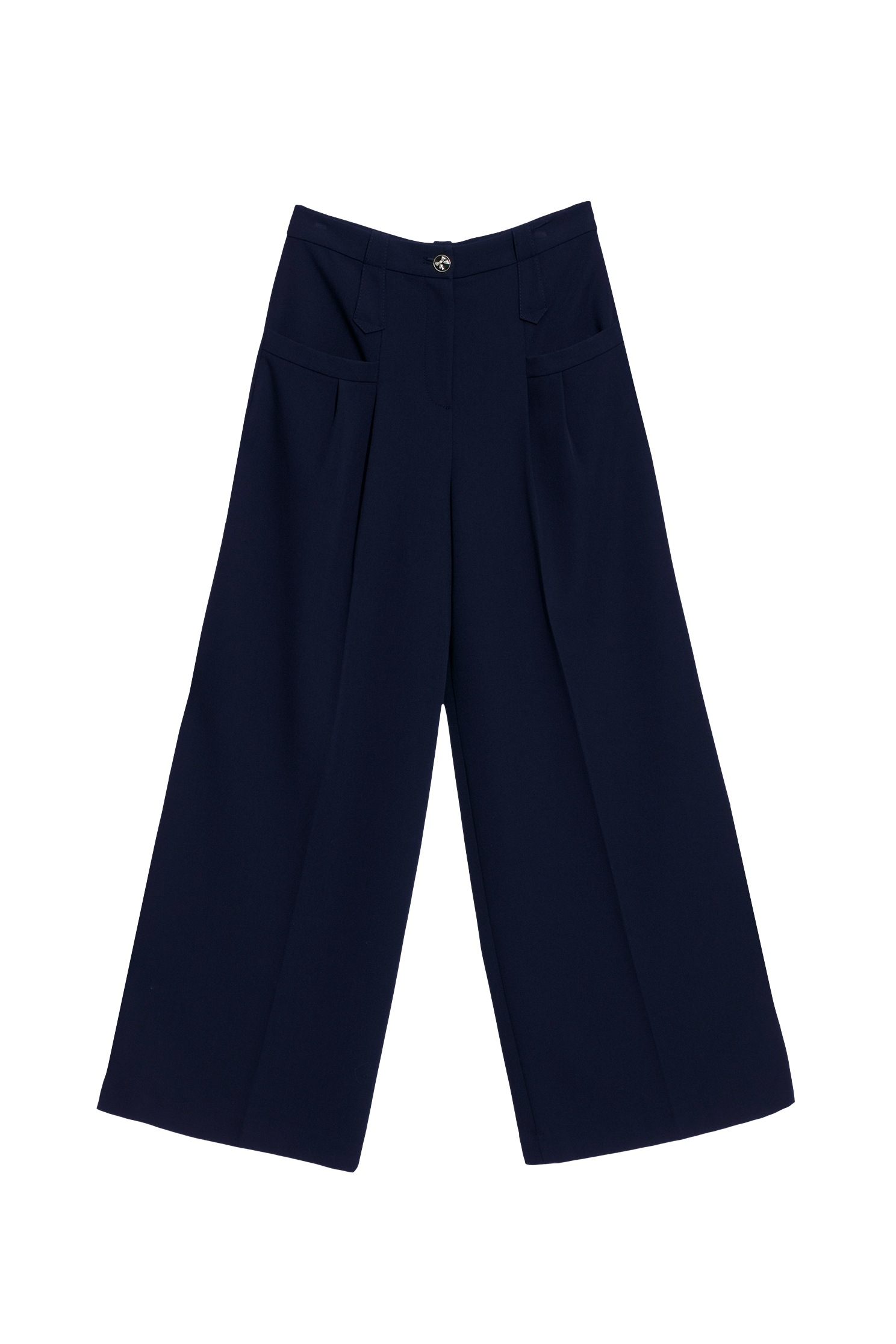 Basic Navy Wide Leg PantsBasic Navy Wide Leg Pants,Culottes,Season (AW) Look,Culottes,Pants