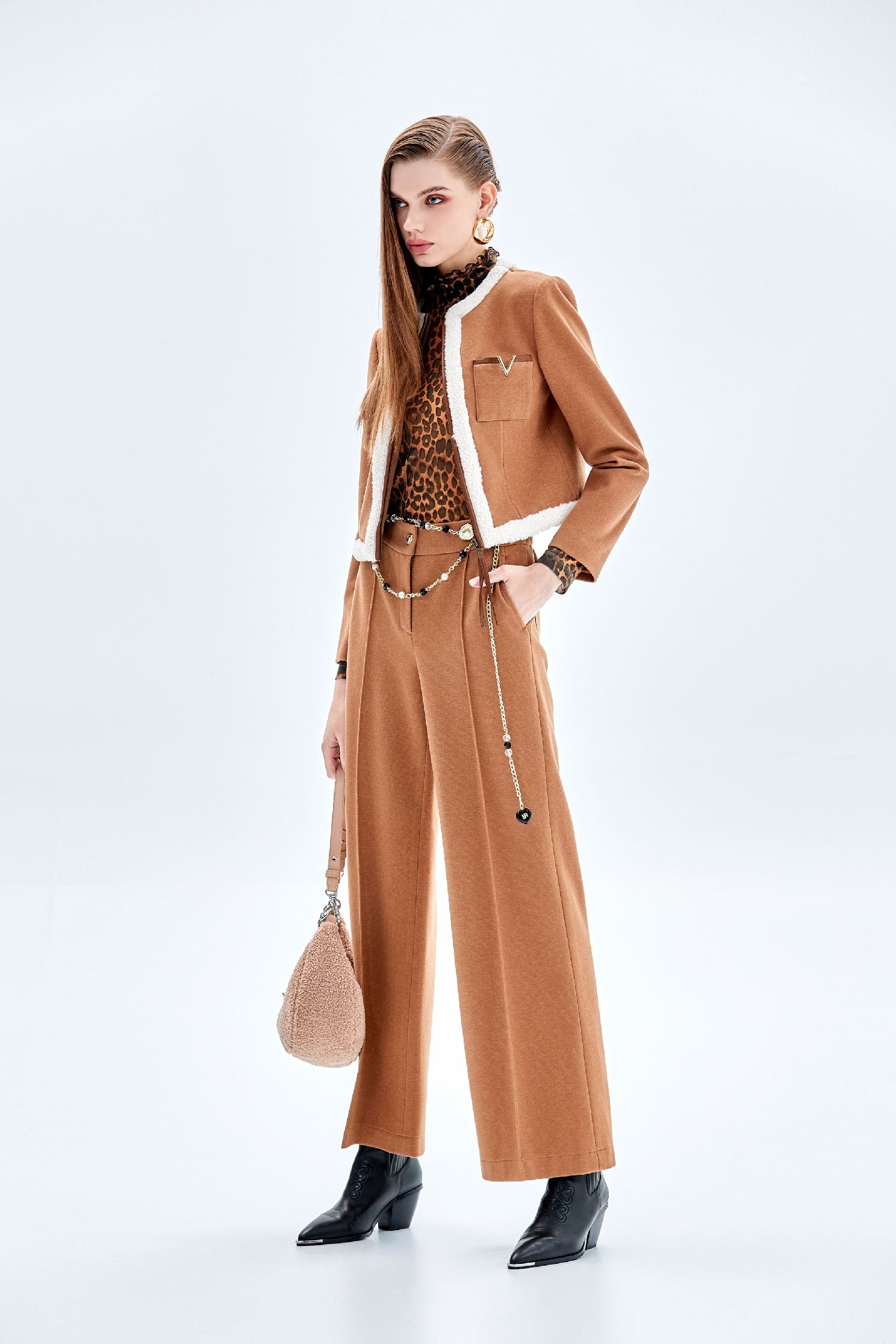 Brown Wide Leg PantsBrown Wide Leg Pants,Culottes,Season (AW) Look,Culottes,Pants