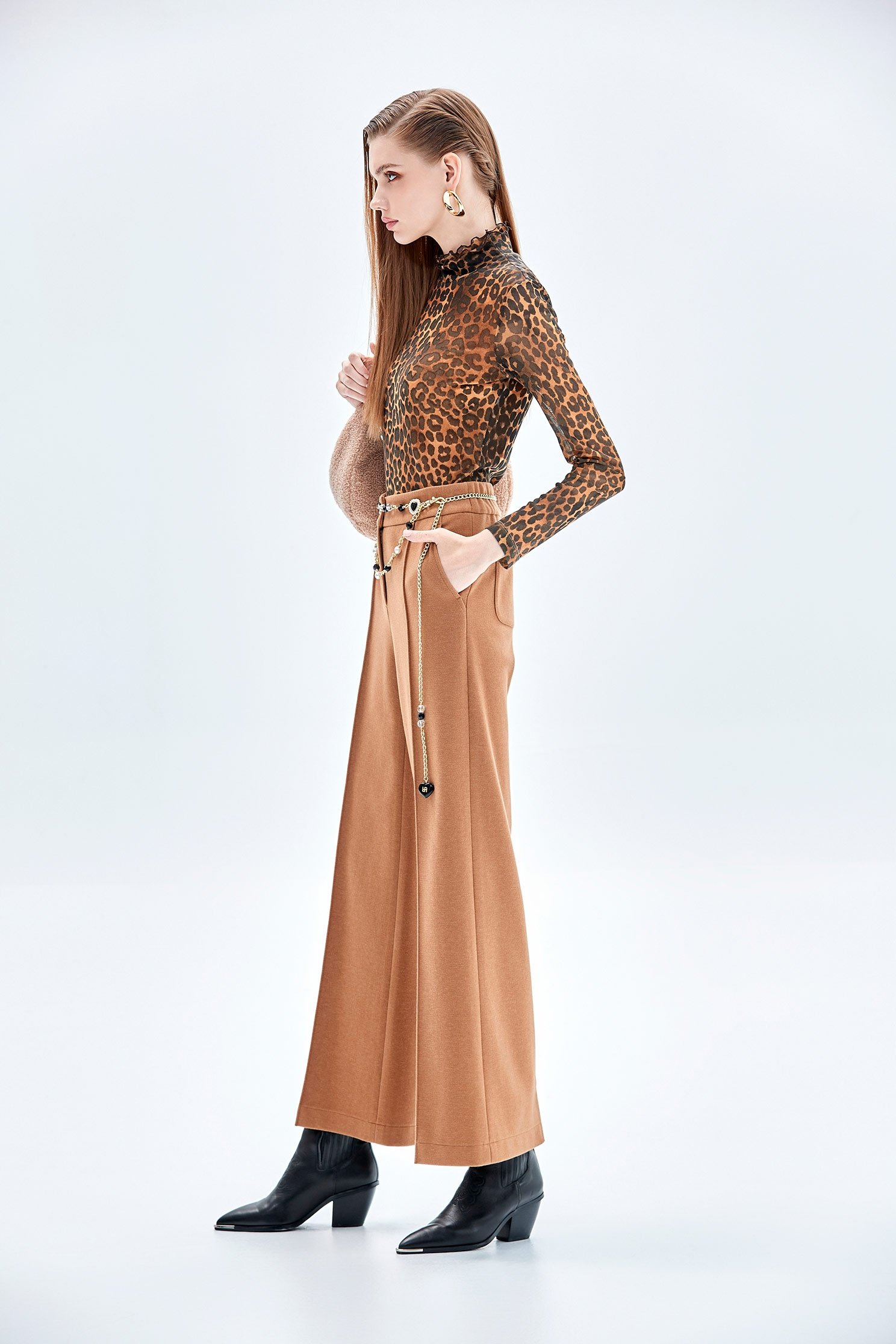 Brown Wide Leg PantsBrown Wide Leg Pants,Culottes,Season (AW) Look,Culottes,Pants