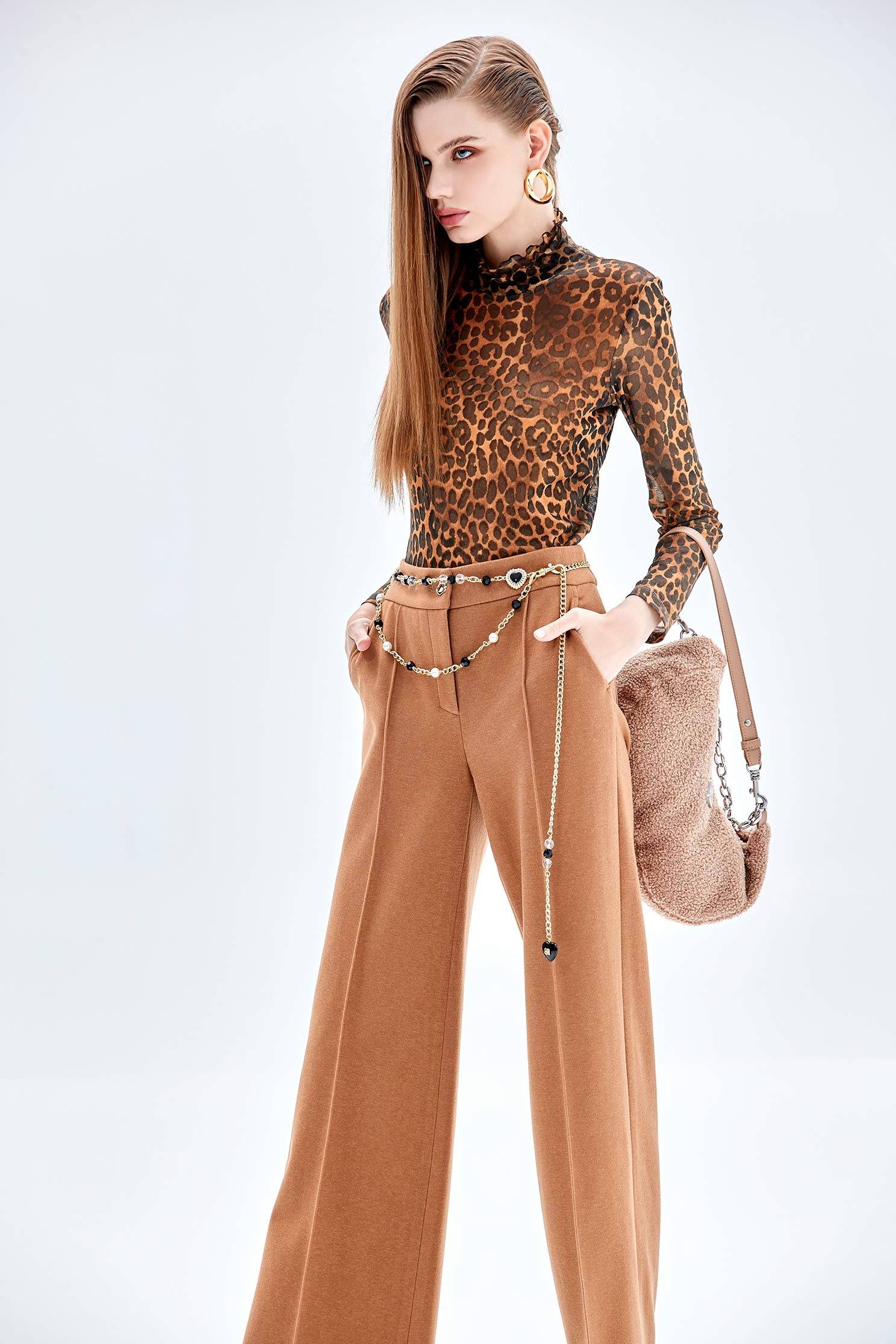 Brown Wide Leg PantsBrown Wide Leg Pants,Culottes,Season (AW) Look,Culottes,Pants