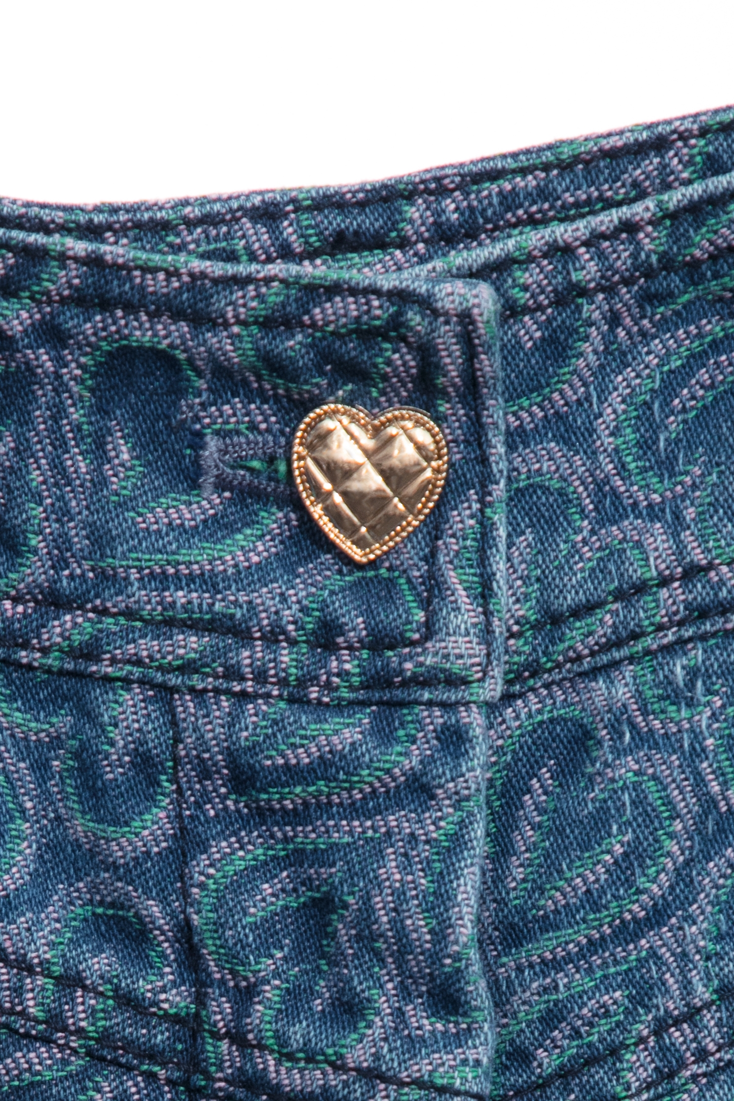 Heart Printed Detail Wide Leg JeansHeart Printed Detail Wide Leg Jeans,Denim,Jeans,Denim pants,Season (AW) Look,Pants