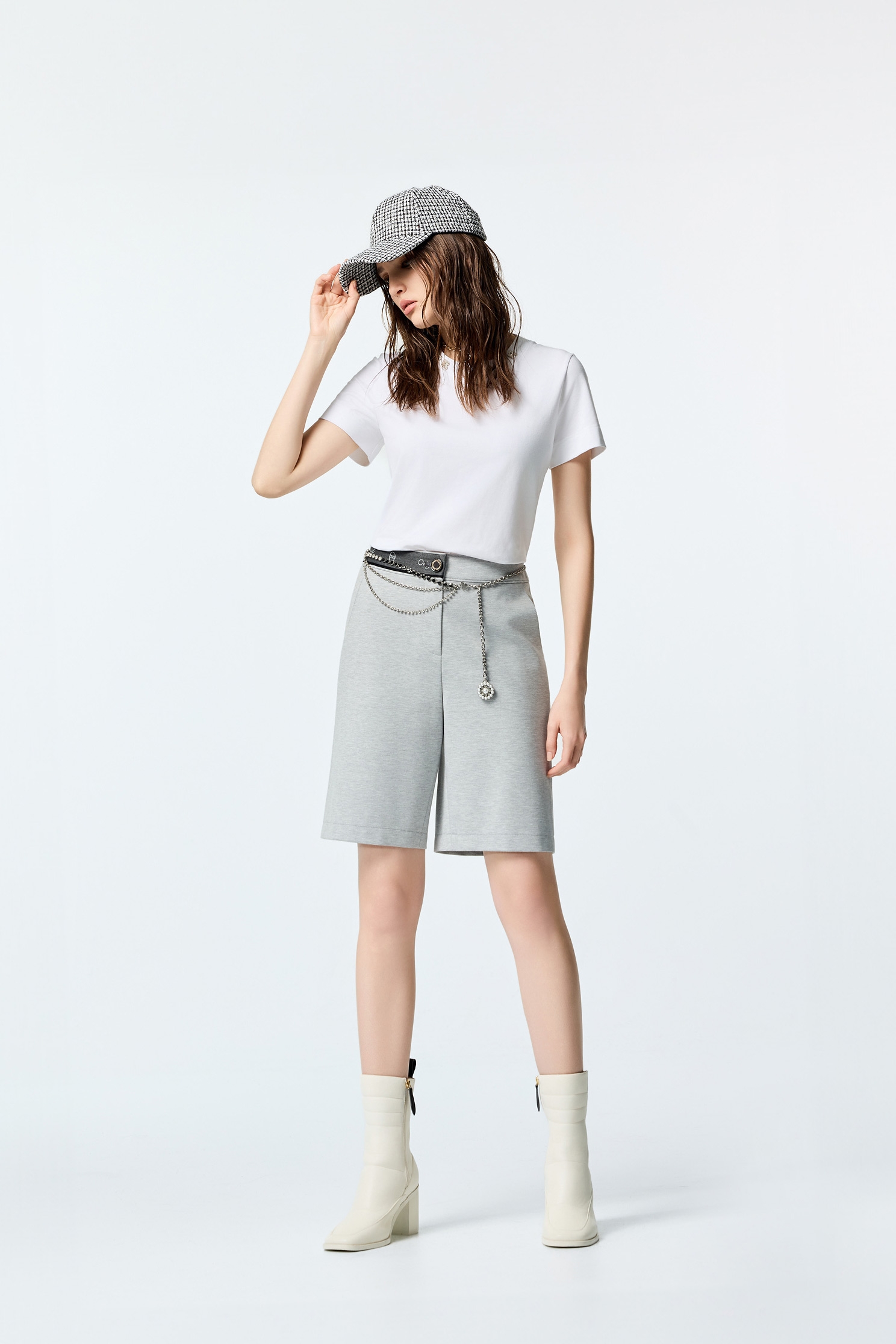 Light Grey Casual BermudasLight Grey Casual Bermudas,Shorts,Season (AW) Look,pants