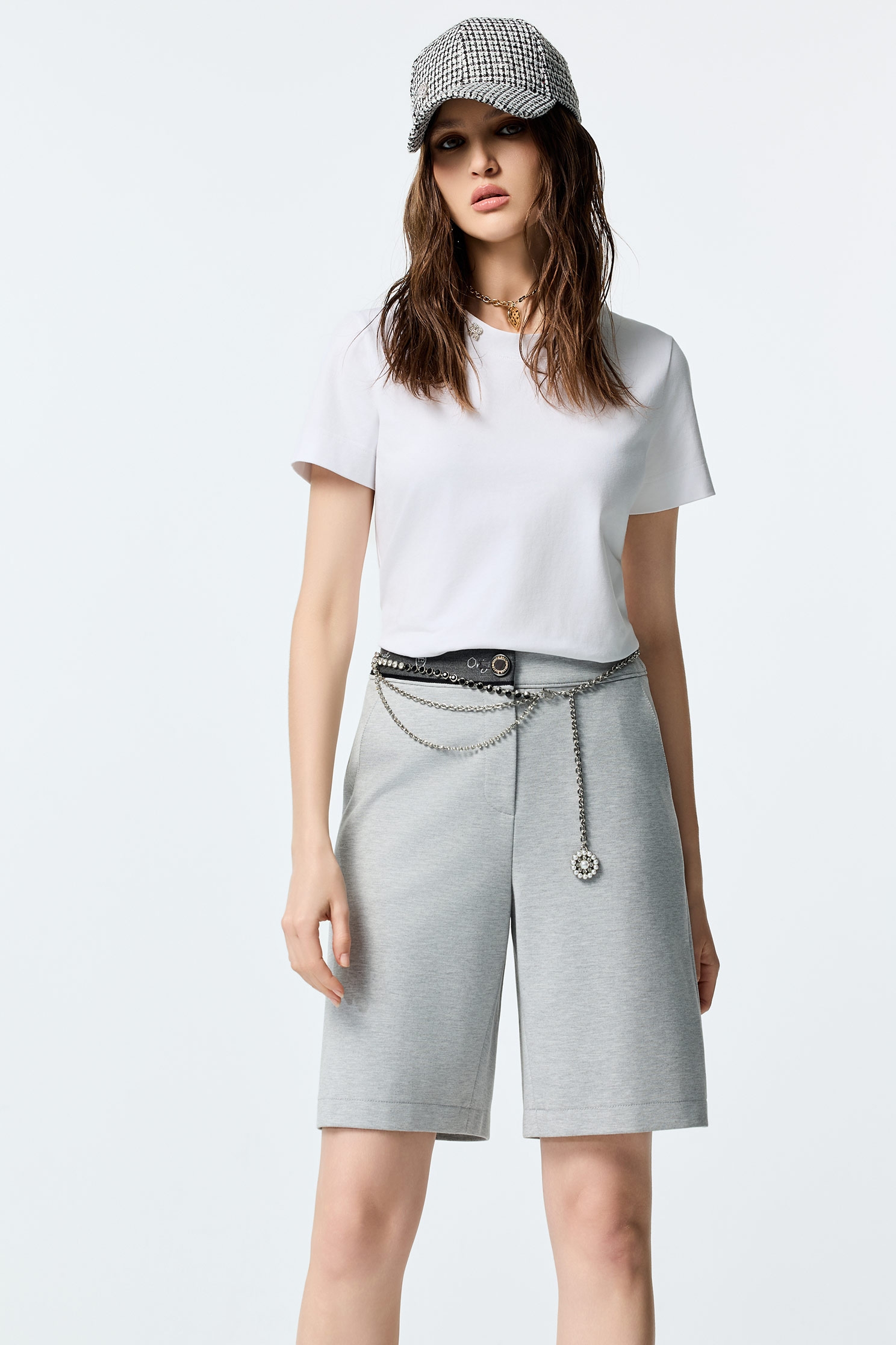 Light Grey Casual BermudasLight Grey Casual Bermudas,Shorts,Season (AW) Look,pants
