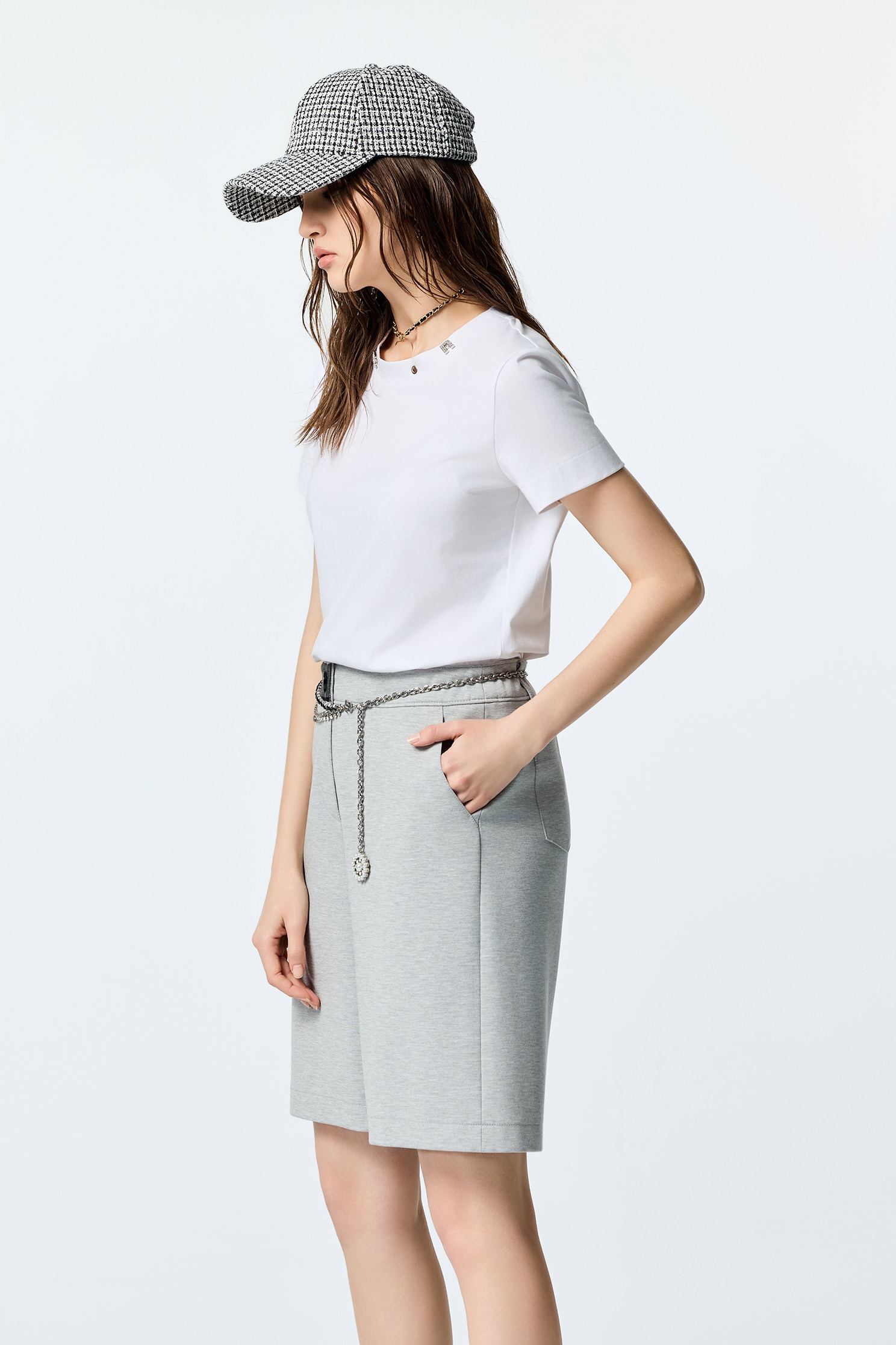 Light Grey Casual BermudasLight Grey Casual Bermudas,Shorts,Season (AW) Look,pants