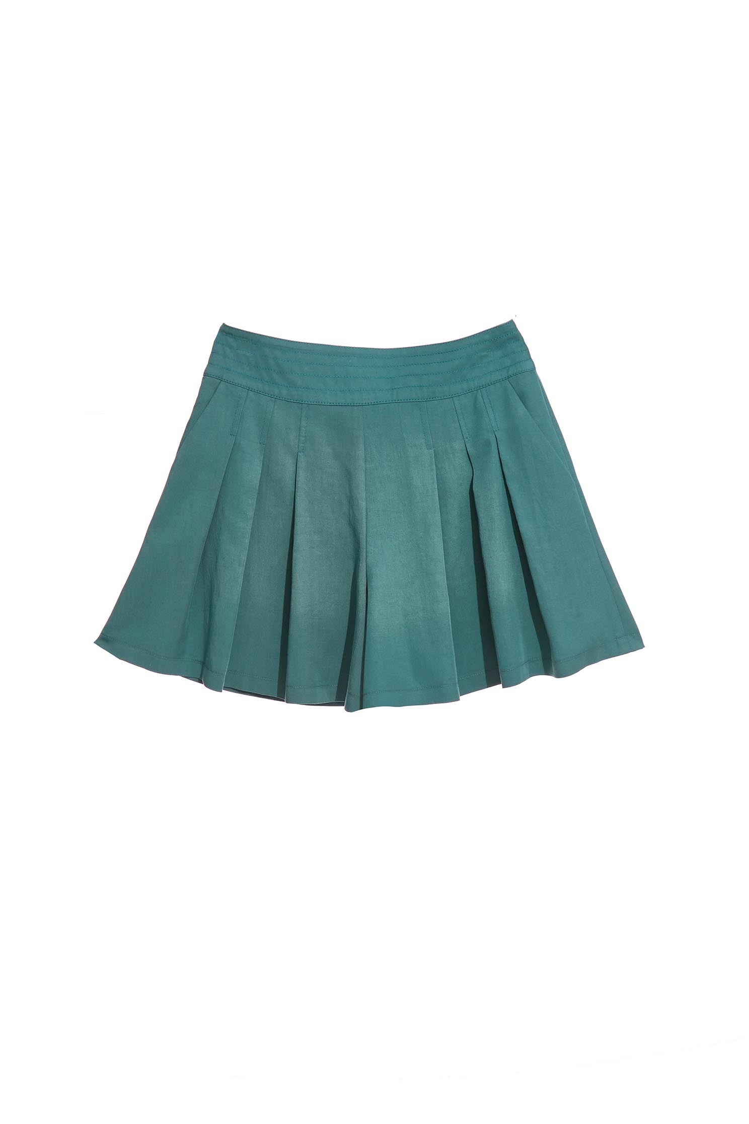 Basic Pleated Casual ShortsAvocado green short skort,Season (SS) Look,Shorts,comfotism,Skorts