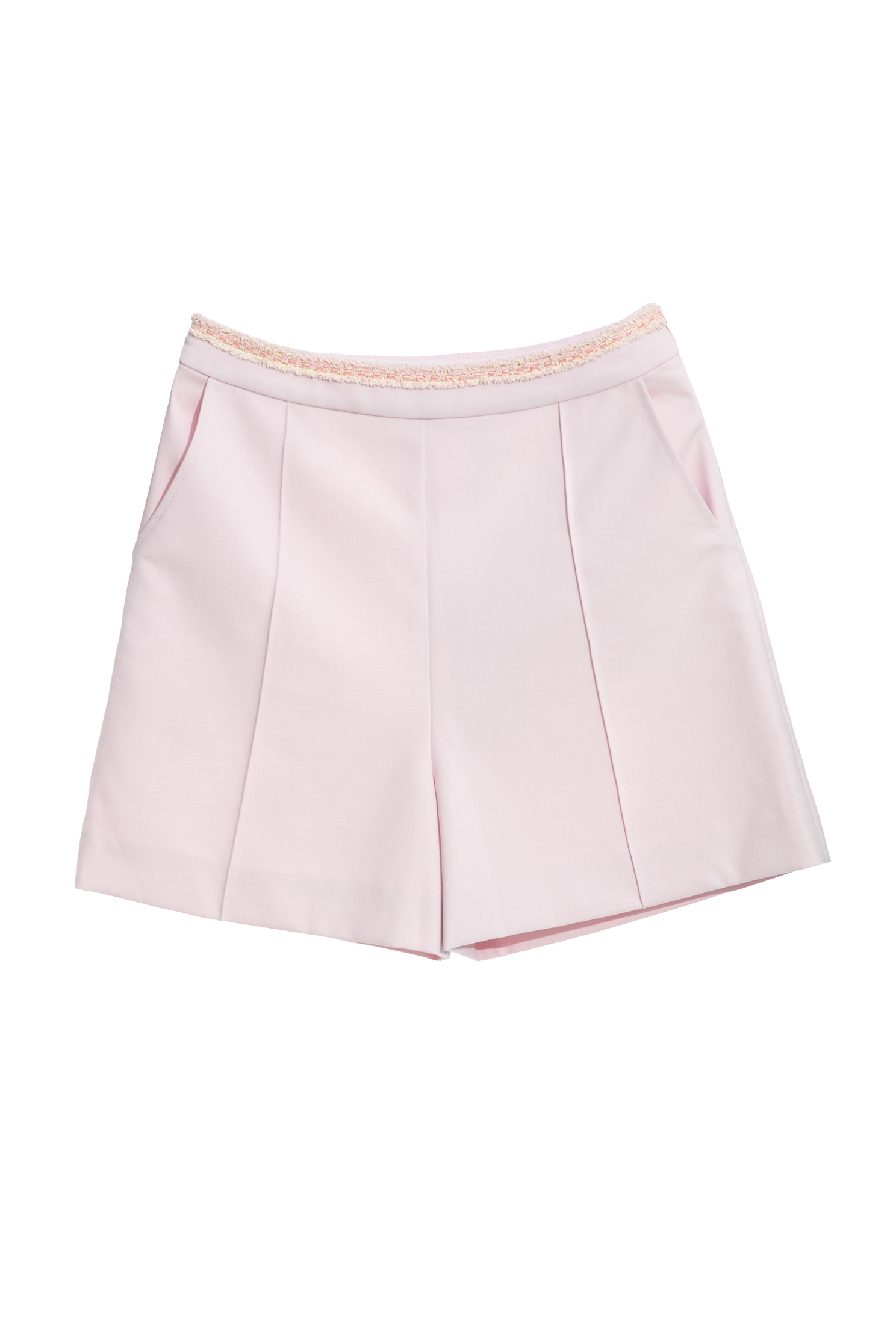 Basic High Waist Pink ShortsShorts with tassel trim,Season (SS) Look,Shorts