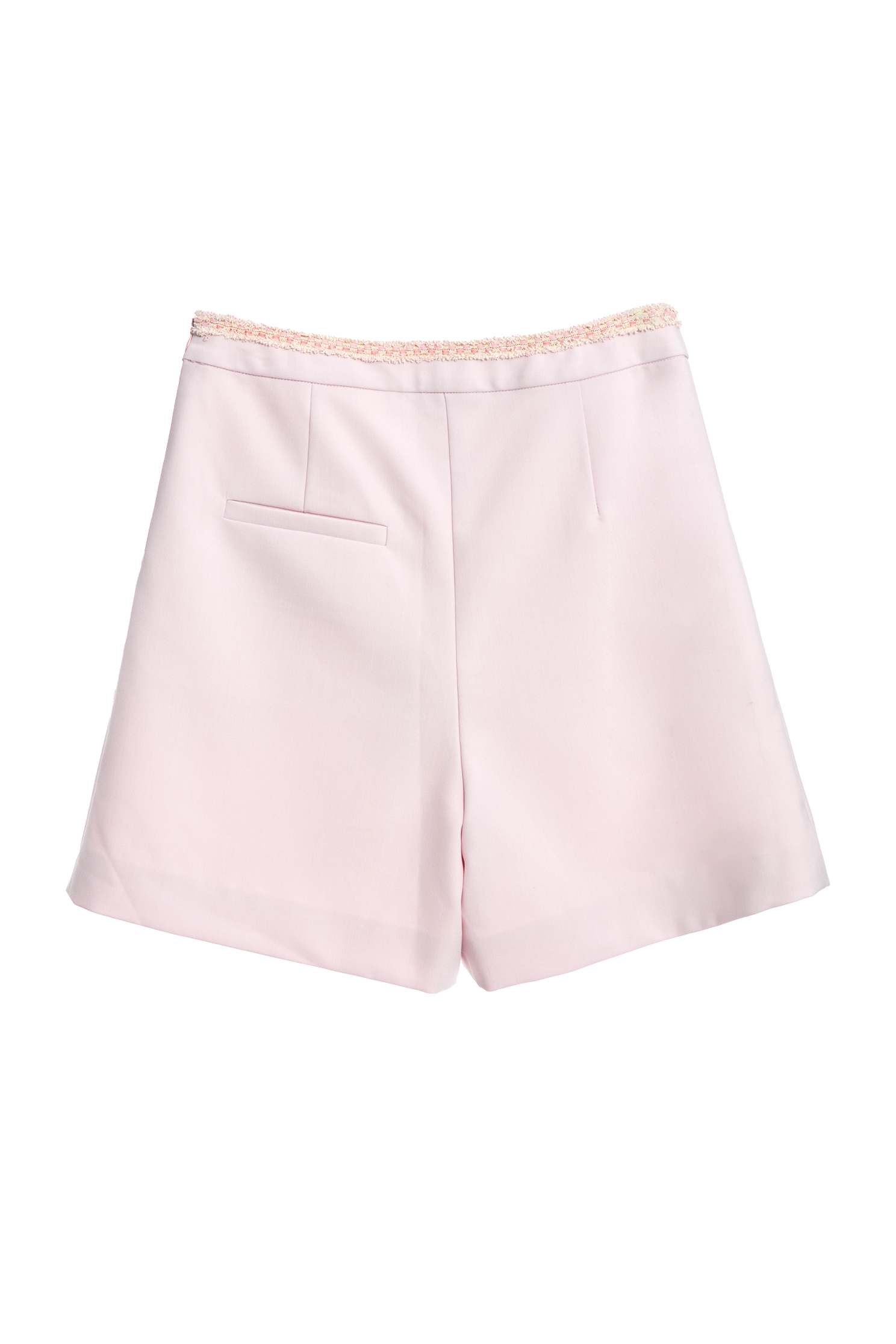 Basic High Waist Pink ShortsShorts with tassel trim,Season (SS) Look,Shorts