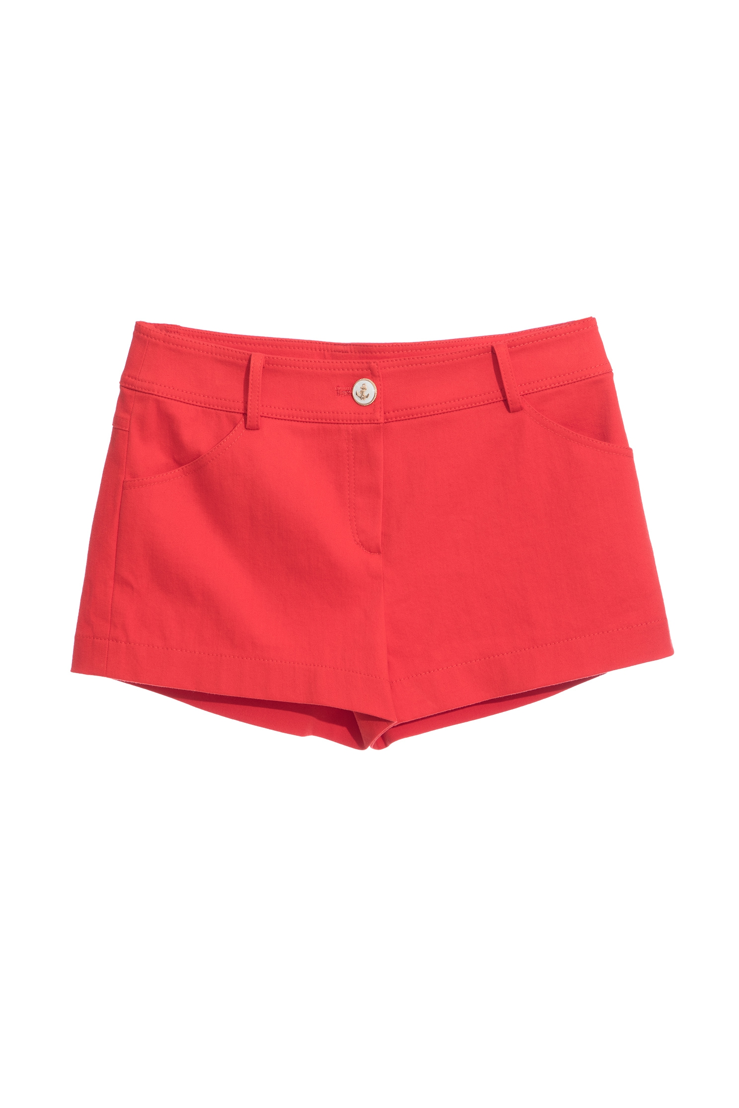 Red Basic Shorts With Embroidered DetailEnchanted red shorts with rope embroidery,Embroidered,Season (SS) Look,mothergift,Shorts