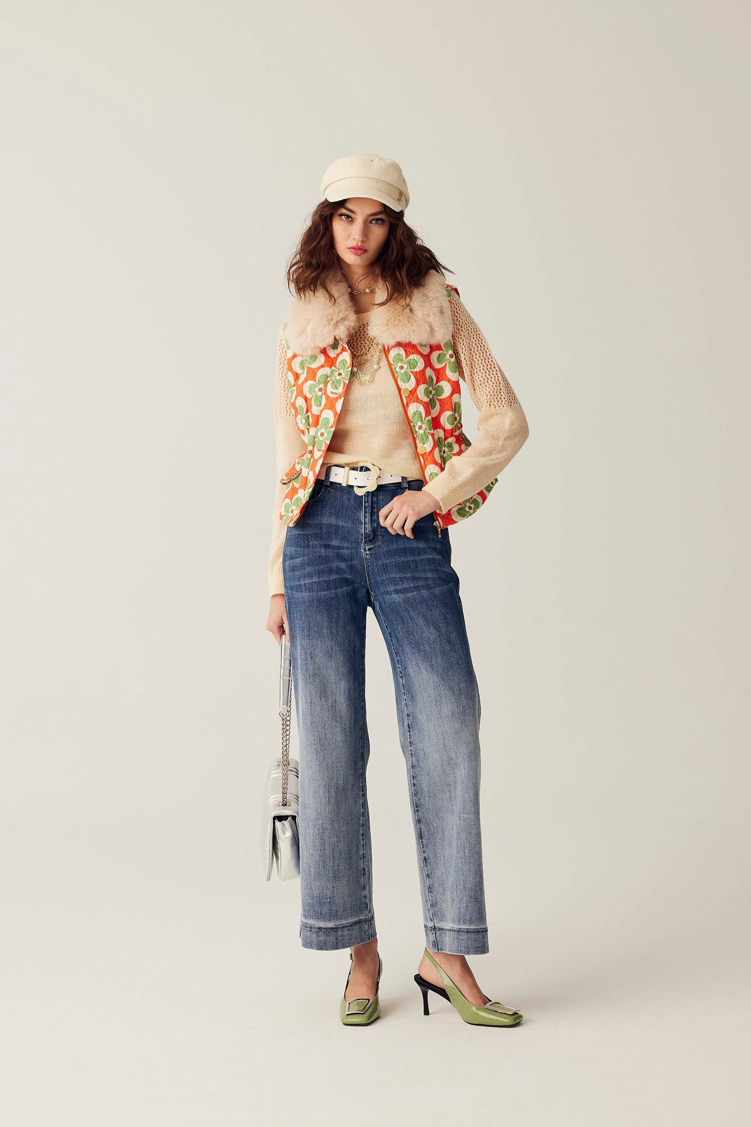 Two Tone Wide Leg JeansTwo Tone Wide Leg Jeans,Season (SS) Look,Denim,Jeans,Wide-leg jeans