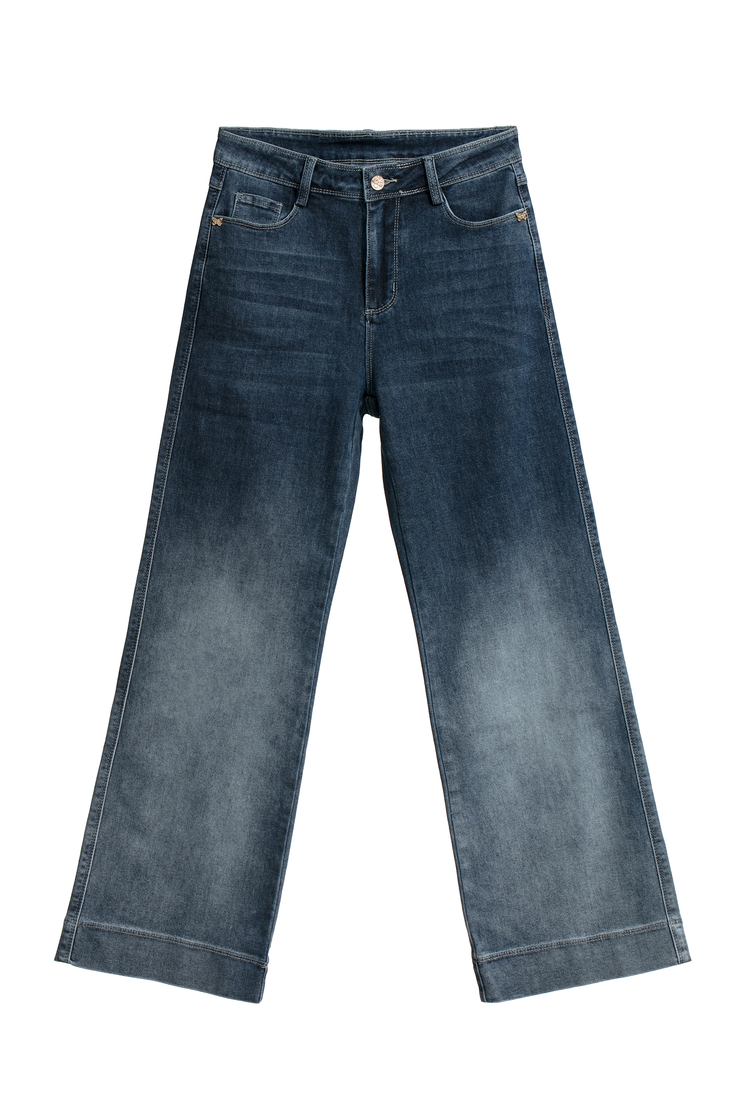 Two Tone Wide Leg JeansTwo Tone Wide Leg Jeans,Season (SS) Look,Denim,Jeans,Wide-leg jeans