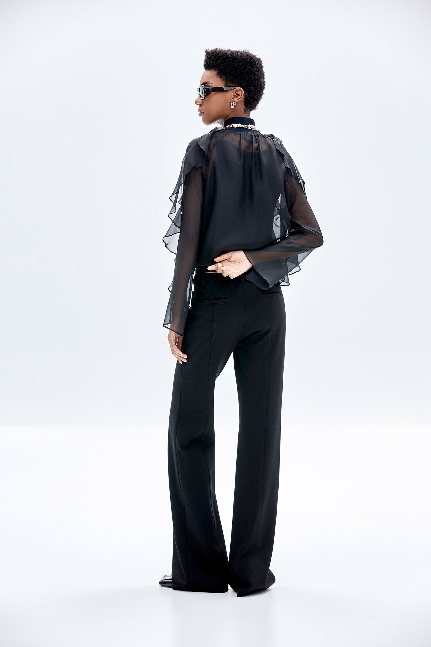 Contrast Pocket Trim Boot Leg PantsContrast Pocket Trim Boot Leg Pants,Culottes,Season (AW) Look,Culottes,Pants