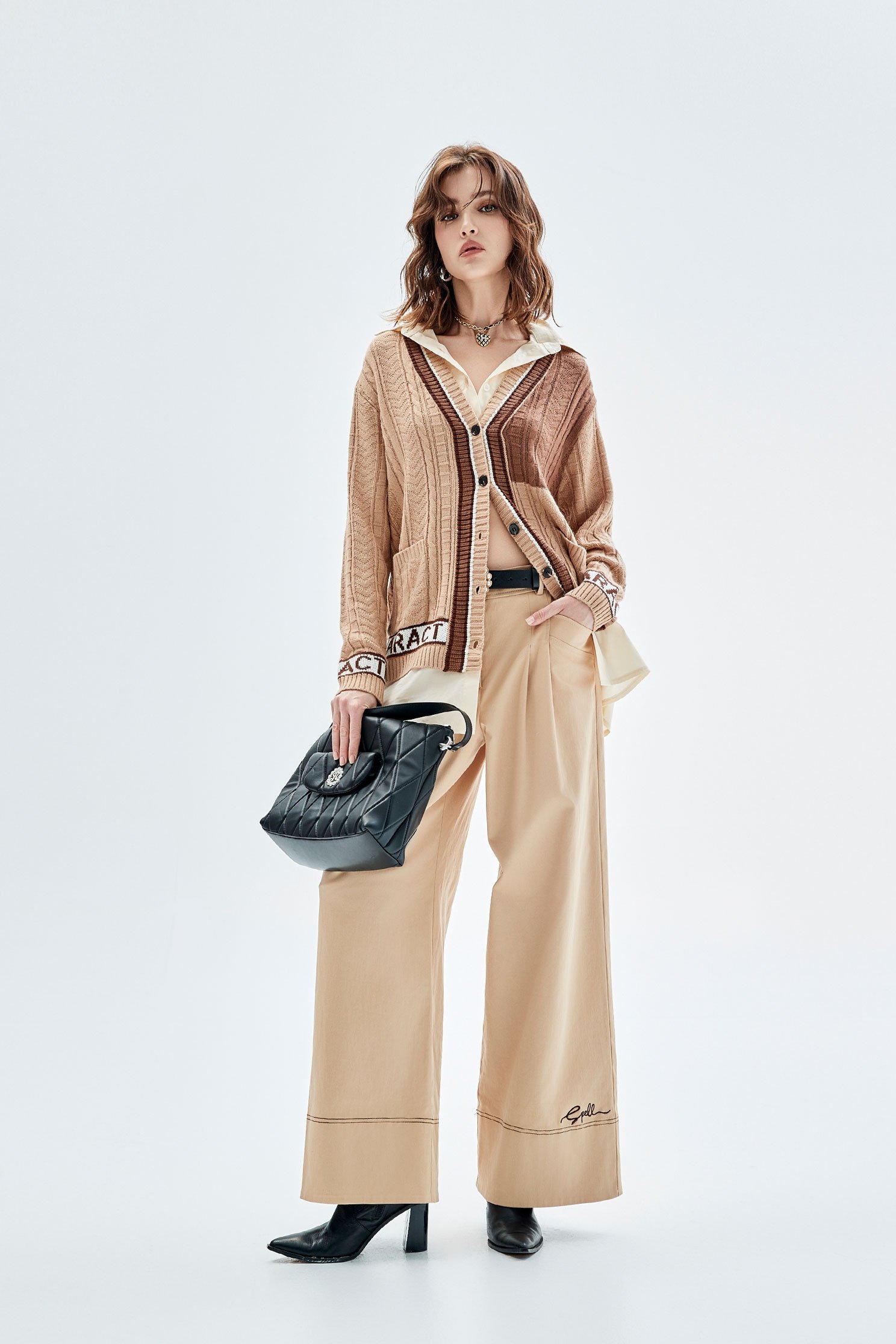 Embroidery Slogan Wide Leg PantsEmbroidery Slogan Wide Leg Pants,Embroidered,Culottes,Season (AW) Look,Culottes,Pants