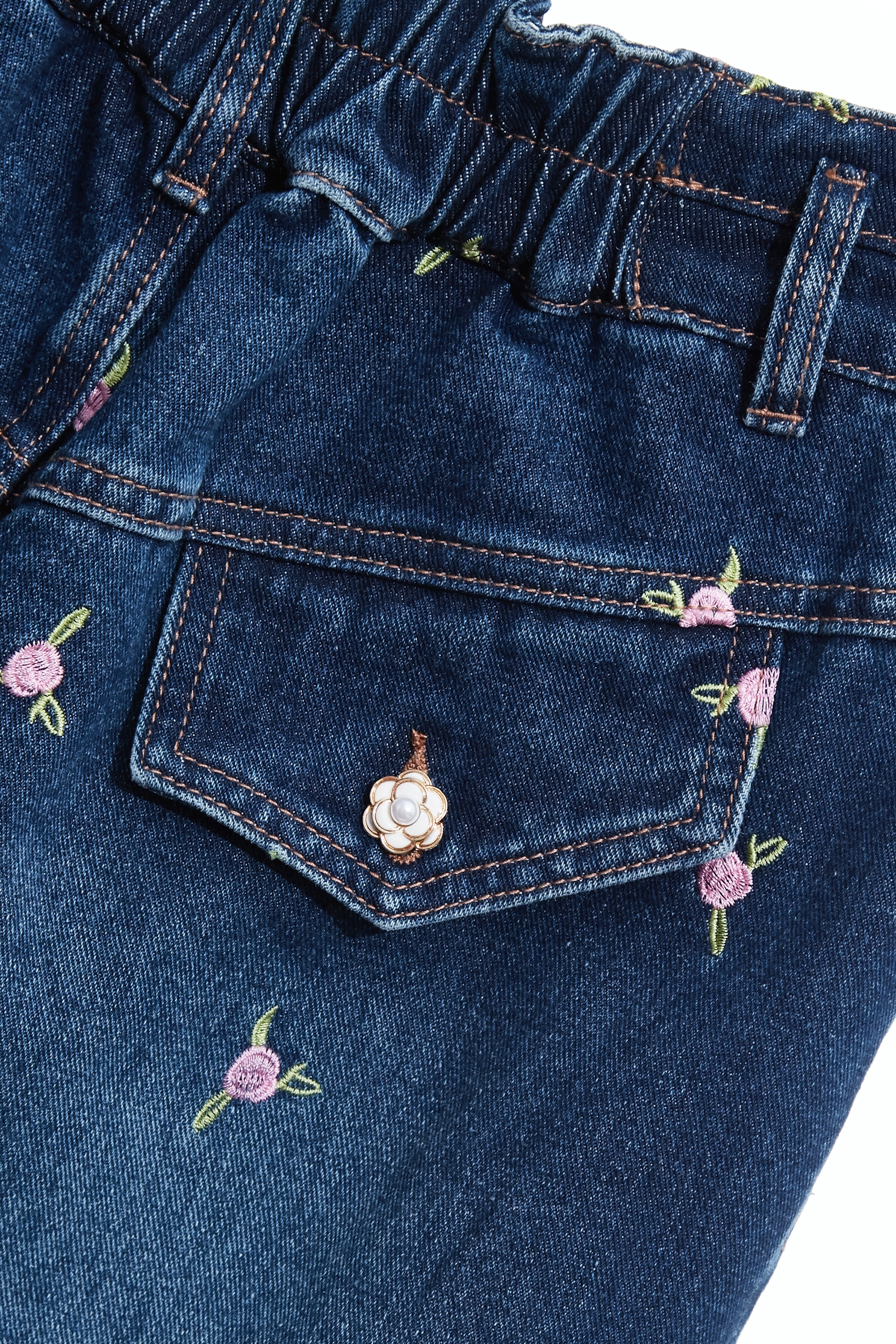 Rose Embroidery JeansRose Embroidery Jeans,Embroidered,Denim,Jeans,Season (AW) Look,pants