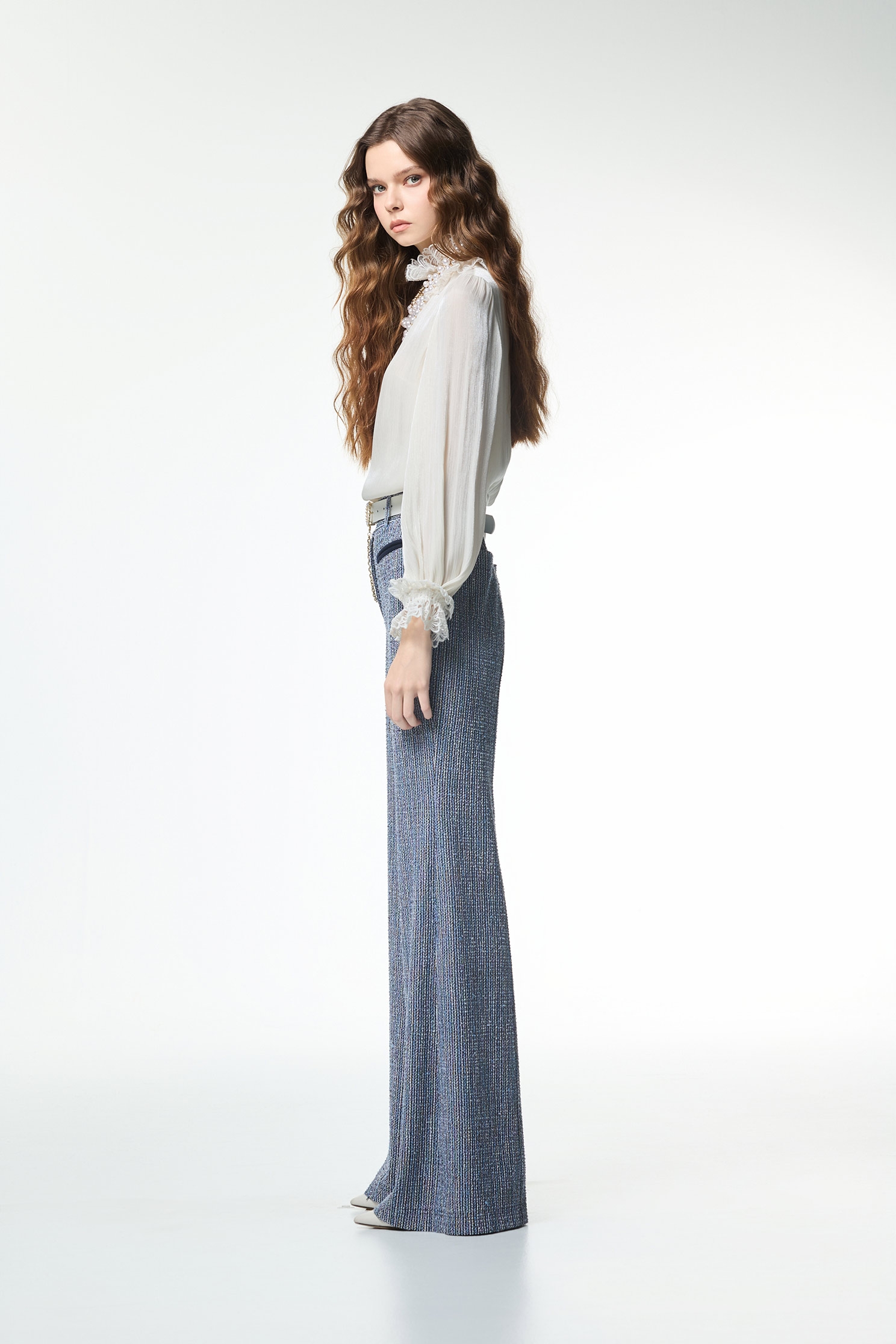 Contrast Pocket Trim Detail Boot Leg PantsContrast Pocket Trim Detail Boot Leg Pants,Bell-bottoms,Season (AW) Look,pants