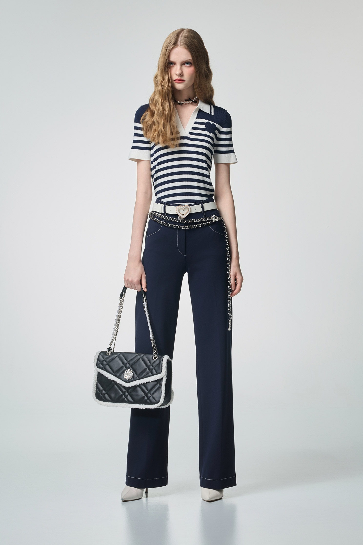 Navy Straight Cut PantsNavy Straight Cut Pants,Culottes,Season (AW) Look,pants