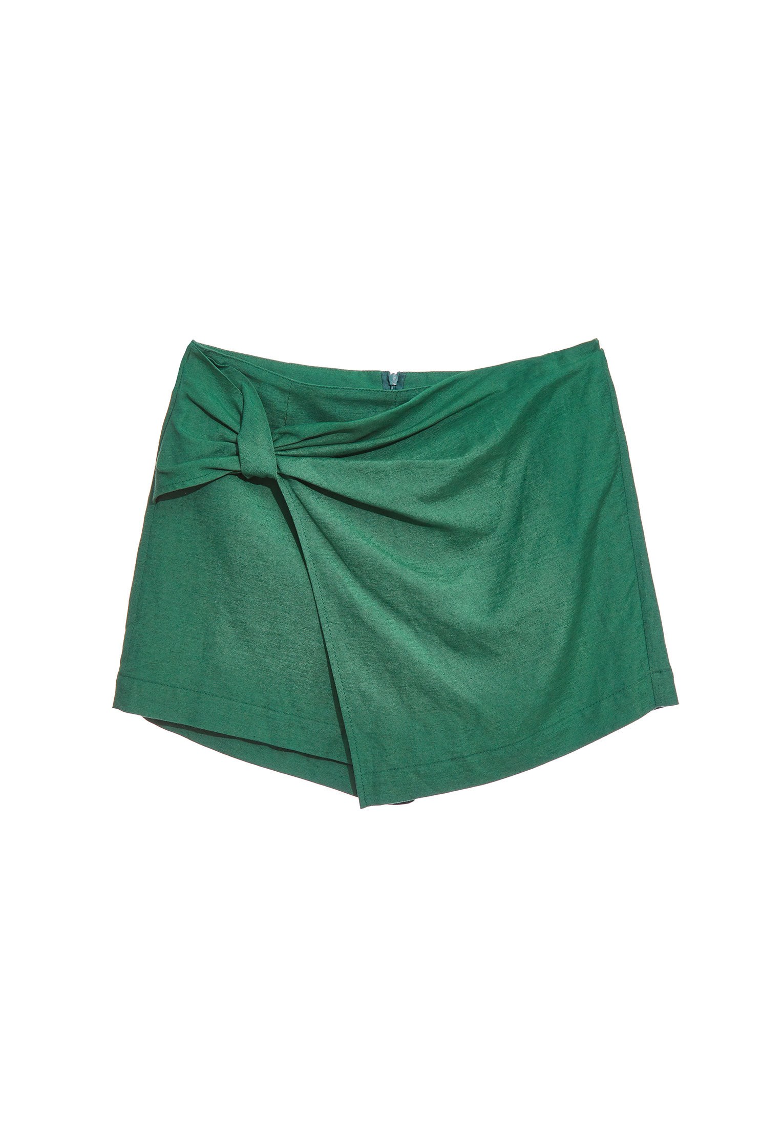 Side Knot Asymmetrical SkortsShort skirt  with side twisted,travelwear,Season (SS) Look,Mini skirts,Shorts,comfotism,Skorts