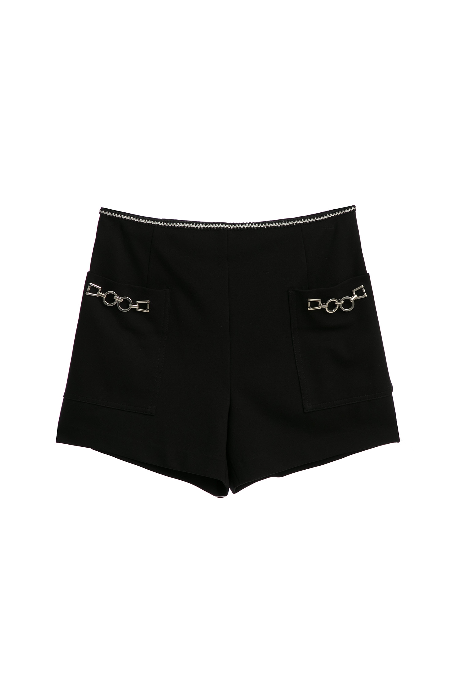 Contrast Braided Trim Detail ShortsContrast Braided Trim Detail Shorts,Season (SS) Look,Shorts