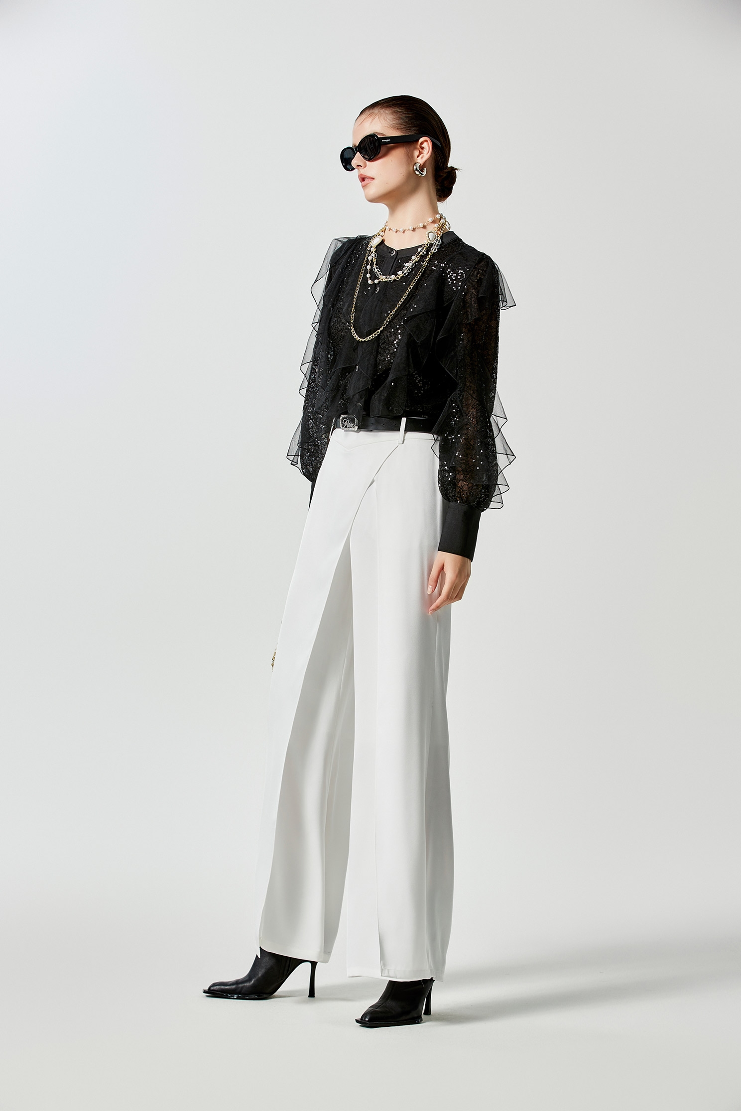 Asymmetric Wide Leg PantsAsymmetric Wide Leg Pants,Culottes,Season (SS) Look,Culottes,Tailored pants