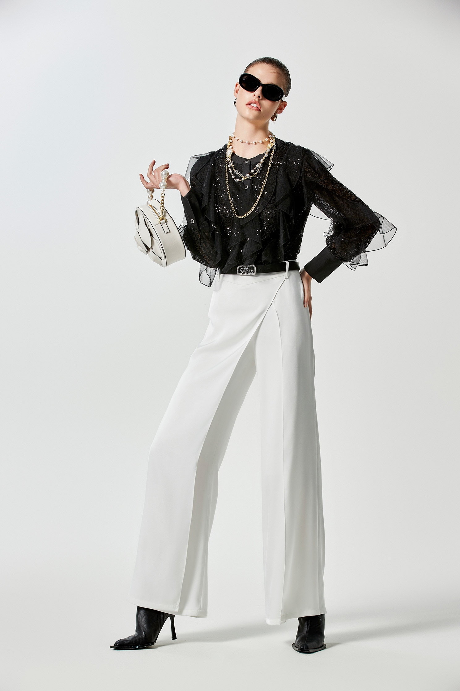 Asymmetric Wide Leg PantsAsymmetric Wide Leg Pants,Culottes,Season (SS) Look,Culottes,Tailored pants