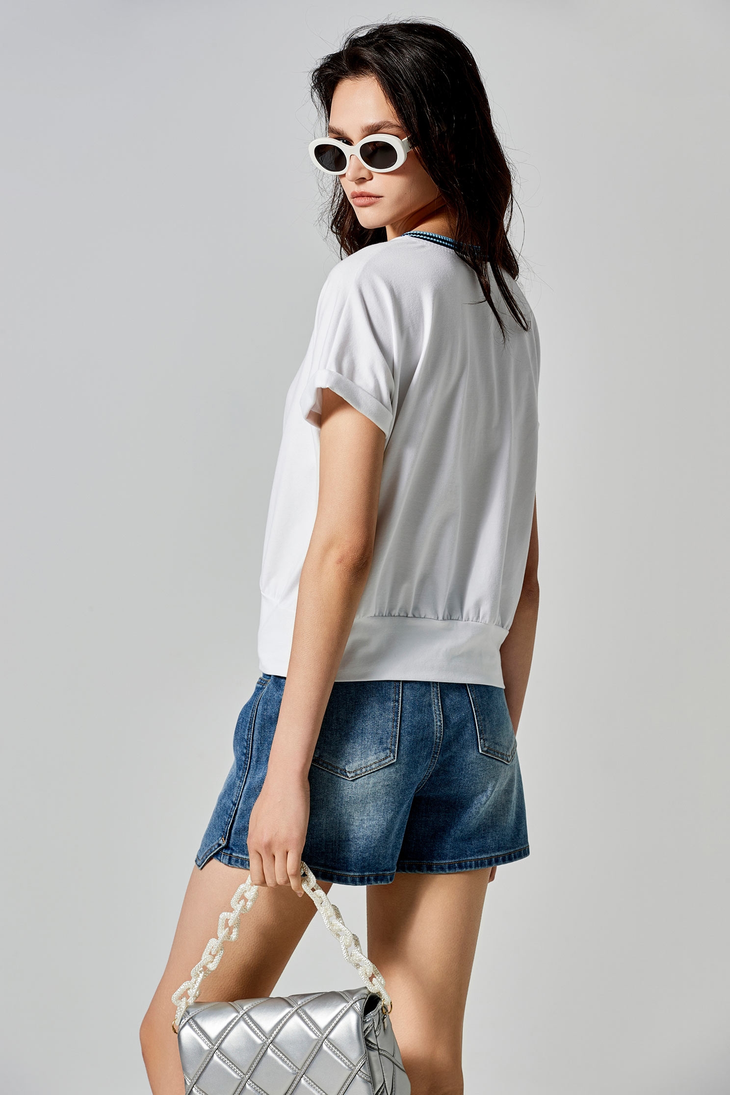 Patch Pocket Denim ShortsPatch Pocket Denim Shorts,Season (SS) Look,Denim,Denim shorts,Shorts,Cotton