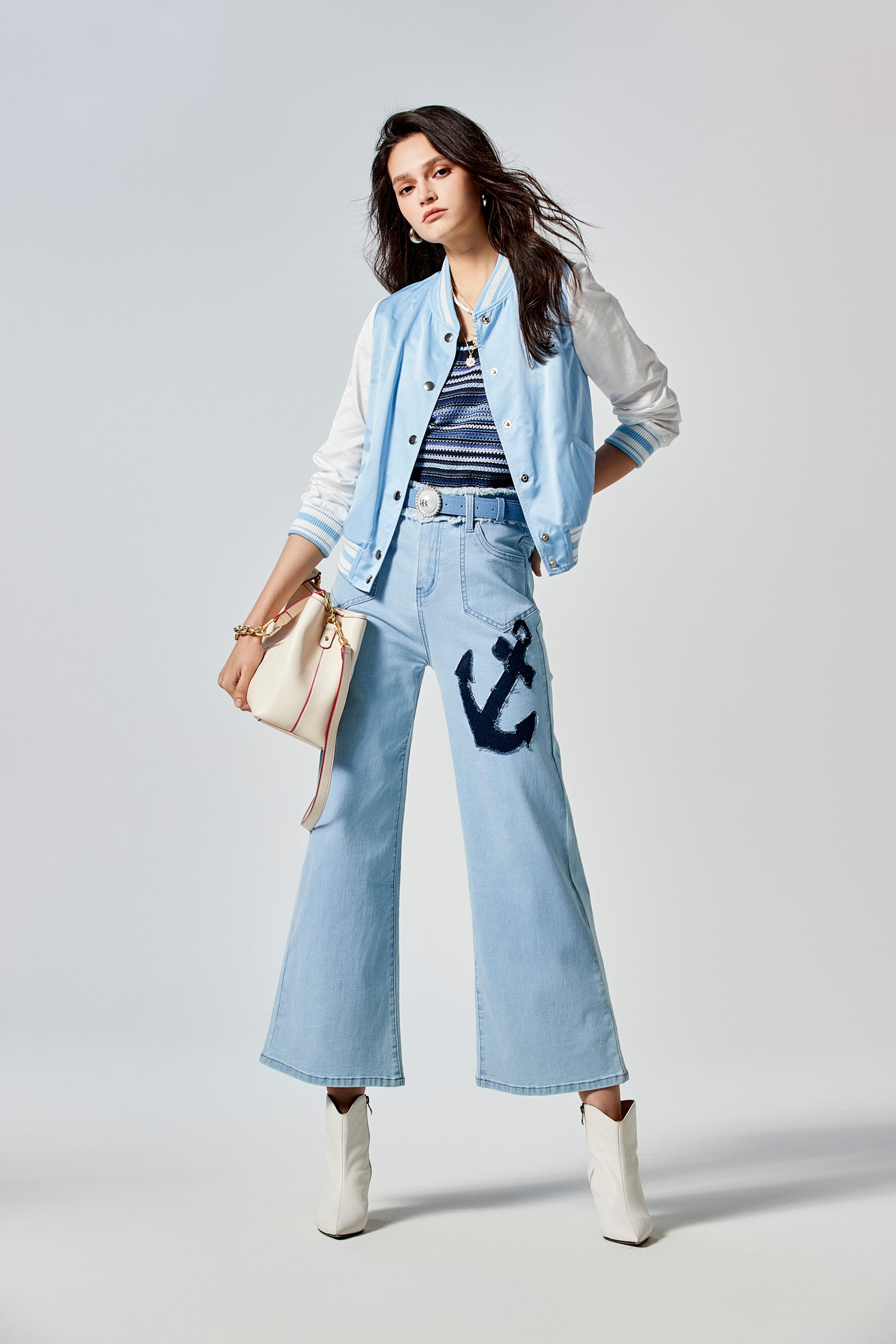 Anchor Logo Wide Leg JeansAnchor Logo Wide Leg Jeans,Culottes,Season (SS) Look,Denim,Wide-leg jeans