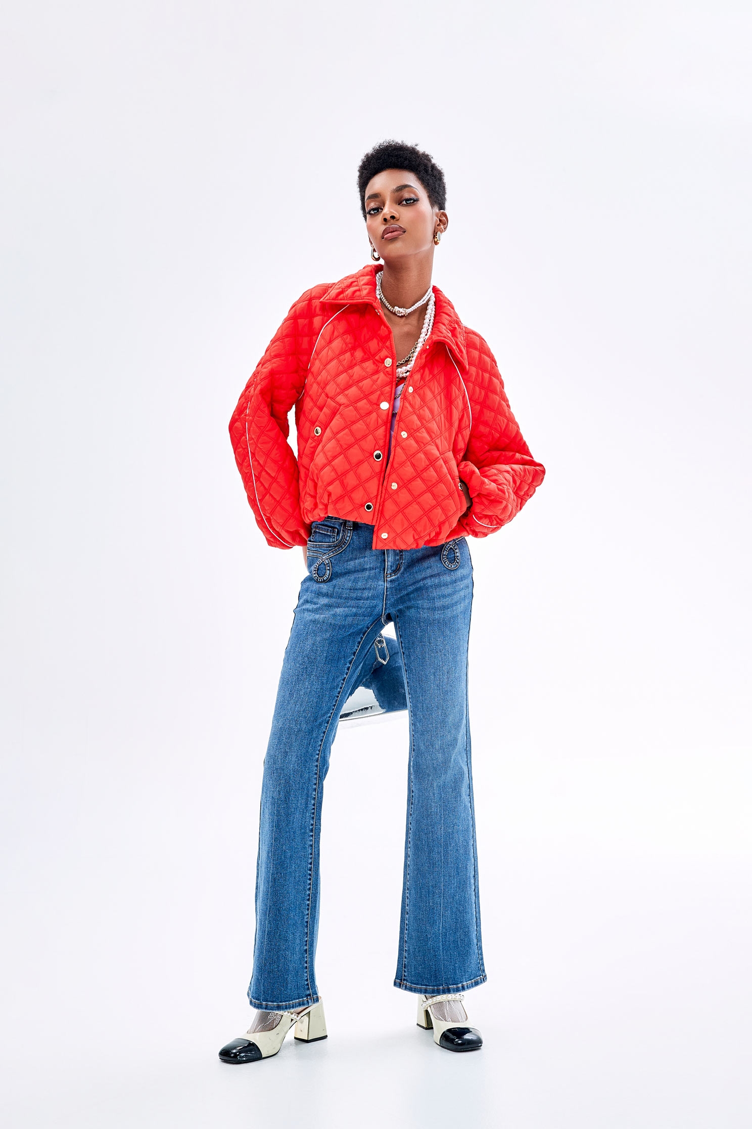 Knot Detail Boot Leg JeansKnot Detail Boot Leg Jeans,Bell-bottoms,Season (SS) Look,Denim,Jeans,Denim pants,Bell-bottoms,Pants