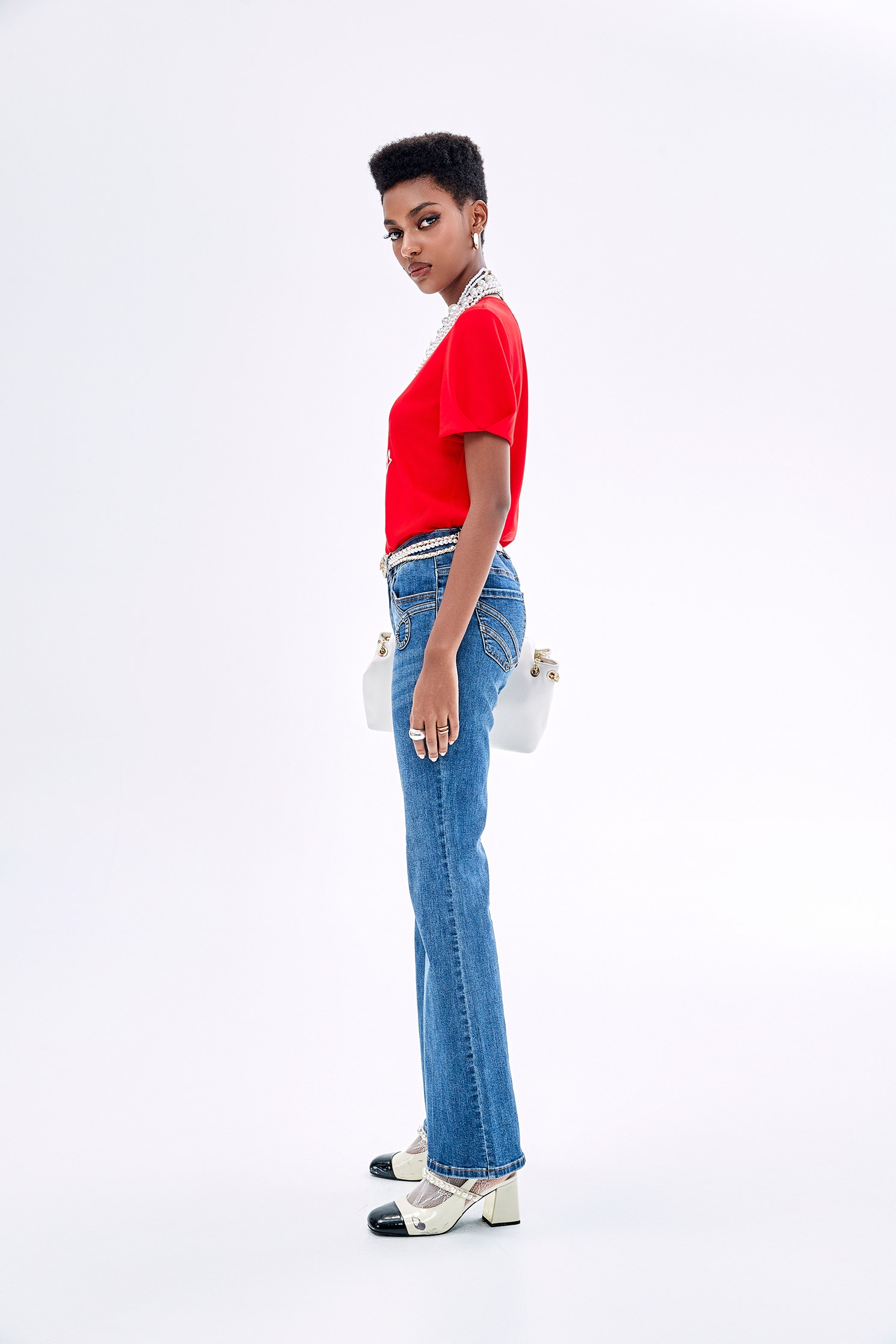 Knot Detail Boot Leg JeansKnot Detail Boot Leg Jeans,Bell-bottoms,Season (SS) Look,Denim,Jeans,Denim pants,Bell-bottoms,Pants