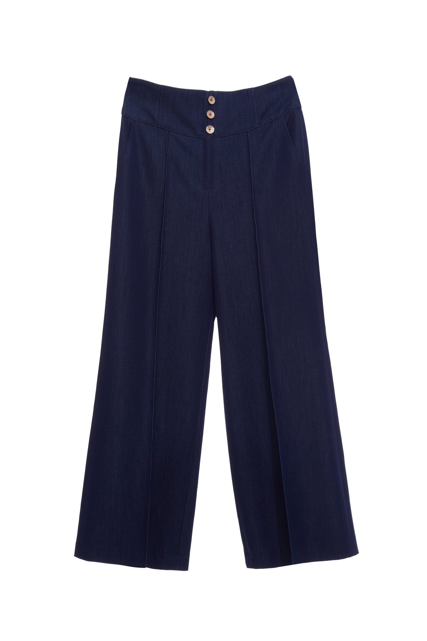 Navy Wide Leg PantsNavy Wide Leg Pants,Culottes,Season (SS) Look,Denim,Culottes,Pants