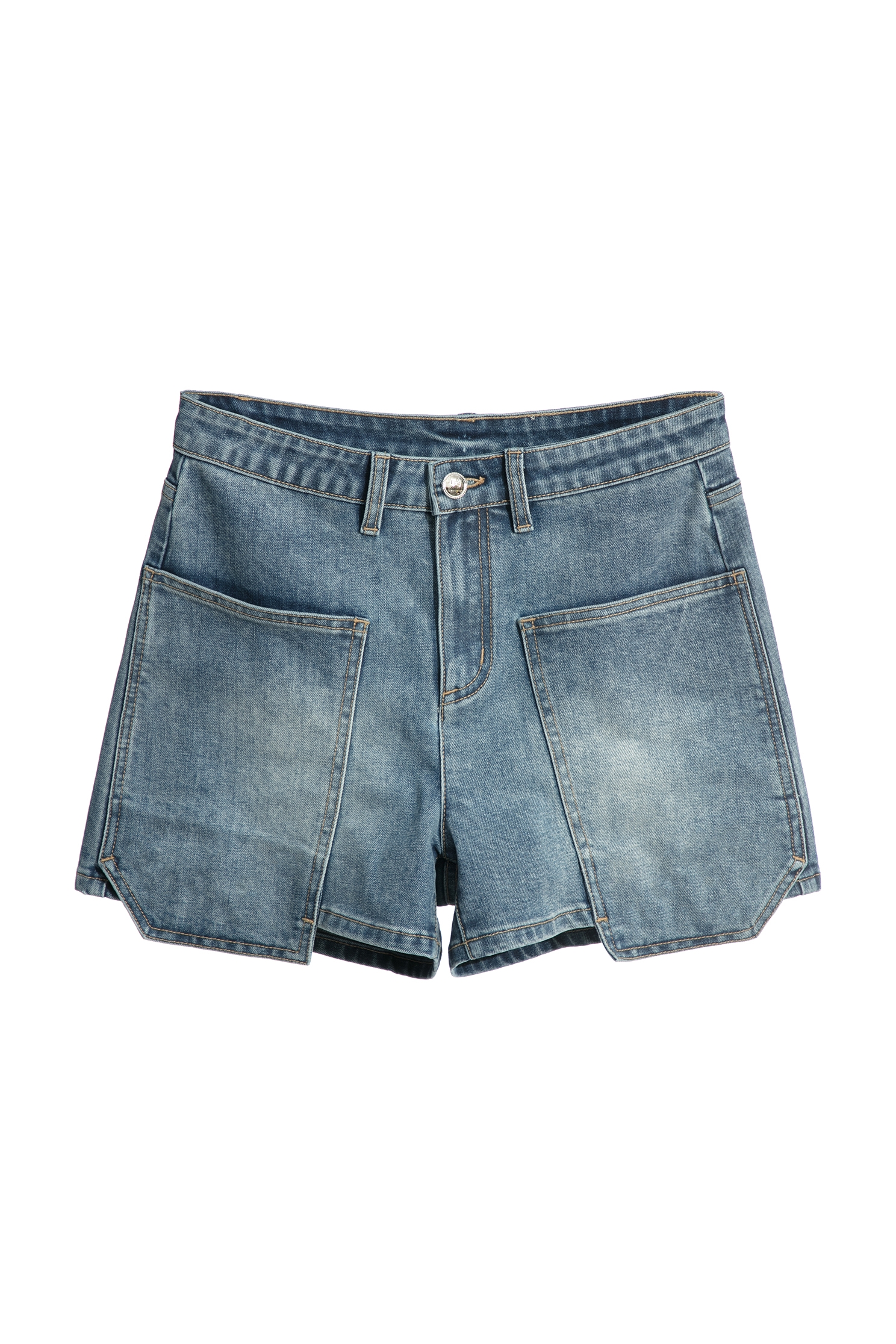 Patch Pocket Denim ShortsPatch Pocket Denim Shorts,Season (SS) Look,Denim,Denim shorts,Shorts,Cotton