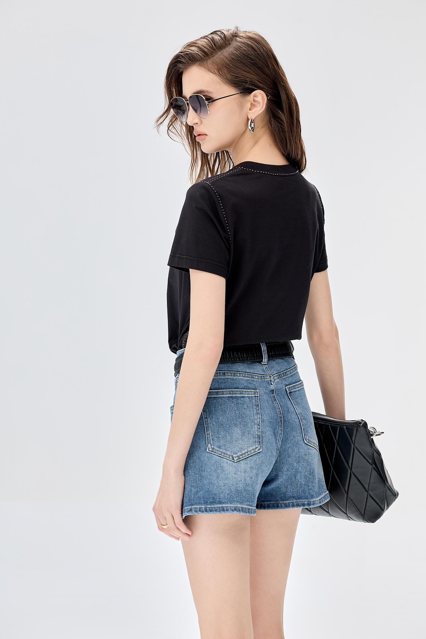 Patch Pocket Denim ShortsPatch Pocket Denim Shorts,Season (SS) Look,Denim,Denim shorts,Shorts,Cotton