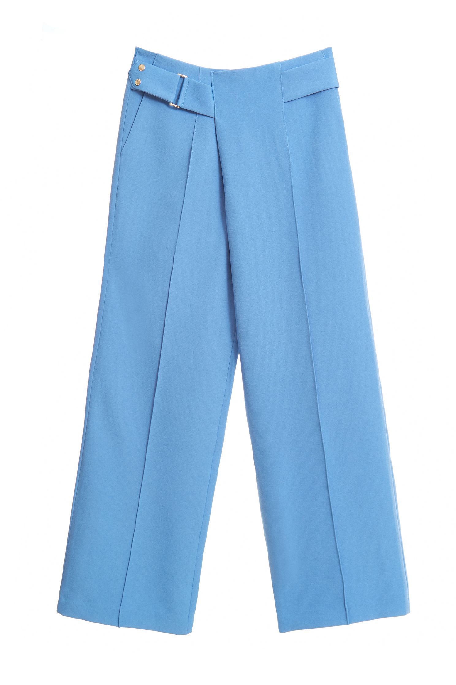 Front Pleat Blue PantsSky blue pleated trousers,Season (SS) Look,Trends,Lucky Color for Fire Signs,Season (AW) Look,Tailored pants,Pants