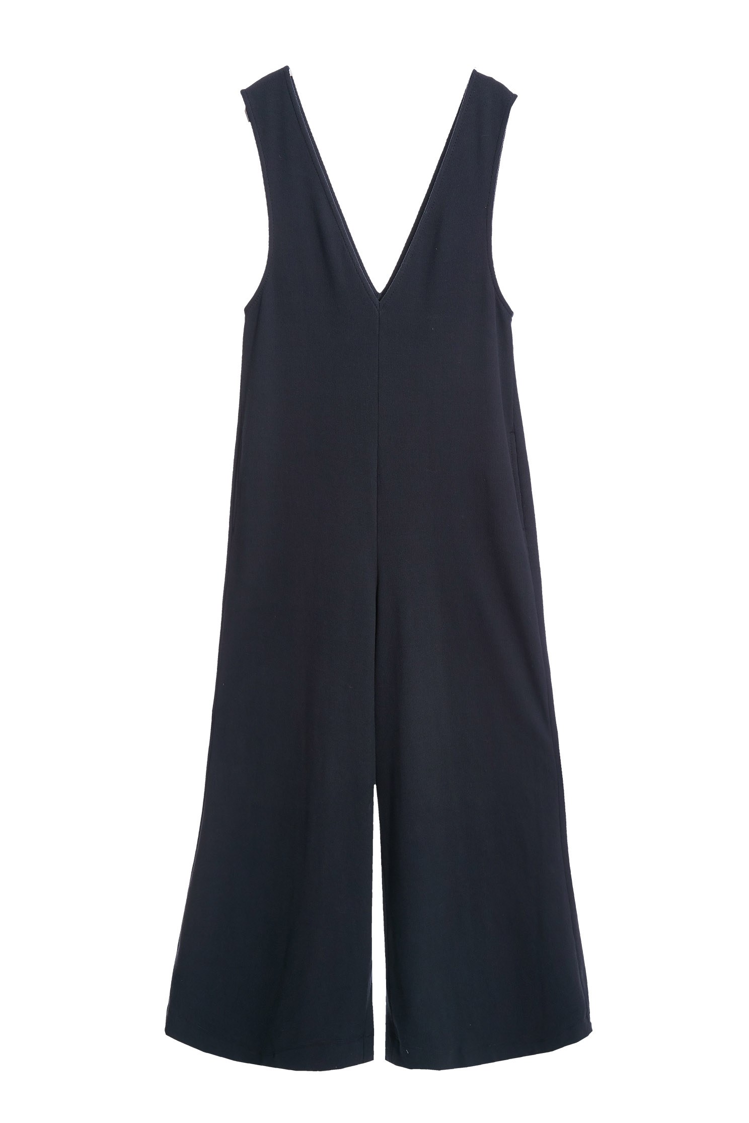 Deep V Sleeveless JumpsuitTextured jumpsuits,Party Looks,Season (AW) Look,Jumpsuits