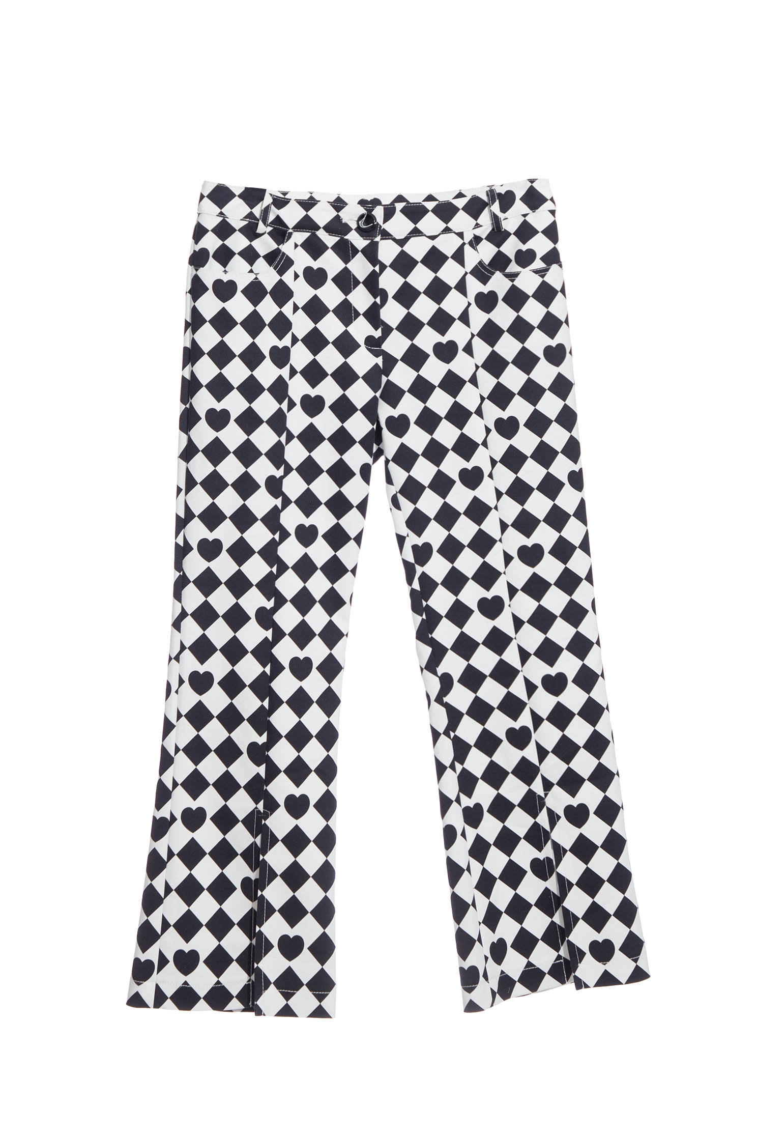 Hearts And Diamond Boot Leg PantsTrousers with heart gingham check print,Season (AW) Look,Skinny pants,Skinny pants,Tailored pants,Pants