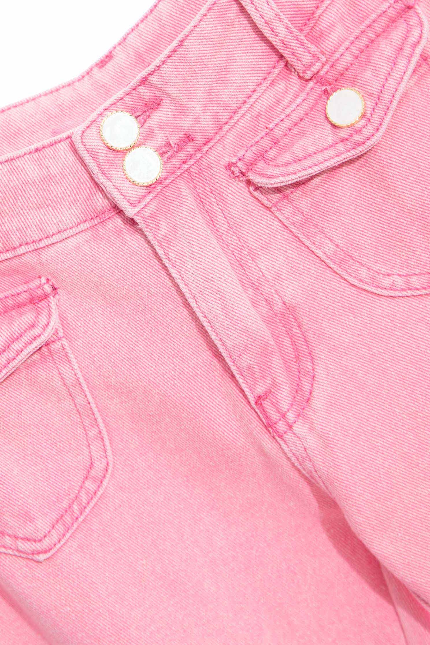 Pink Boot Leg JeansRaspberry pink jeans with American washing treatment,Bell-bottoms,Season (SS) Look,Denim,Jeans,Bell-bottoms