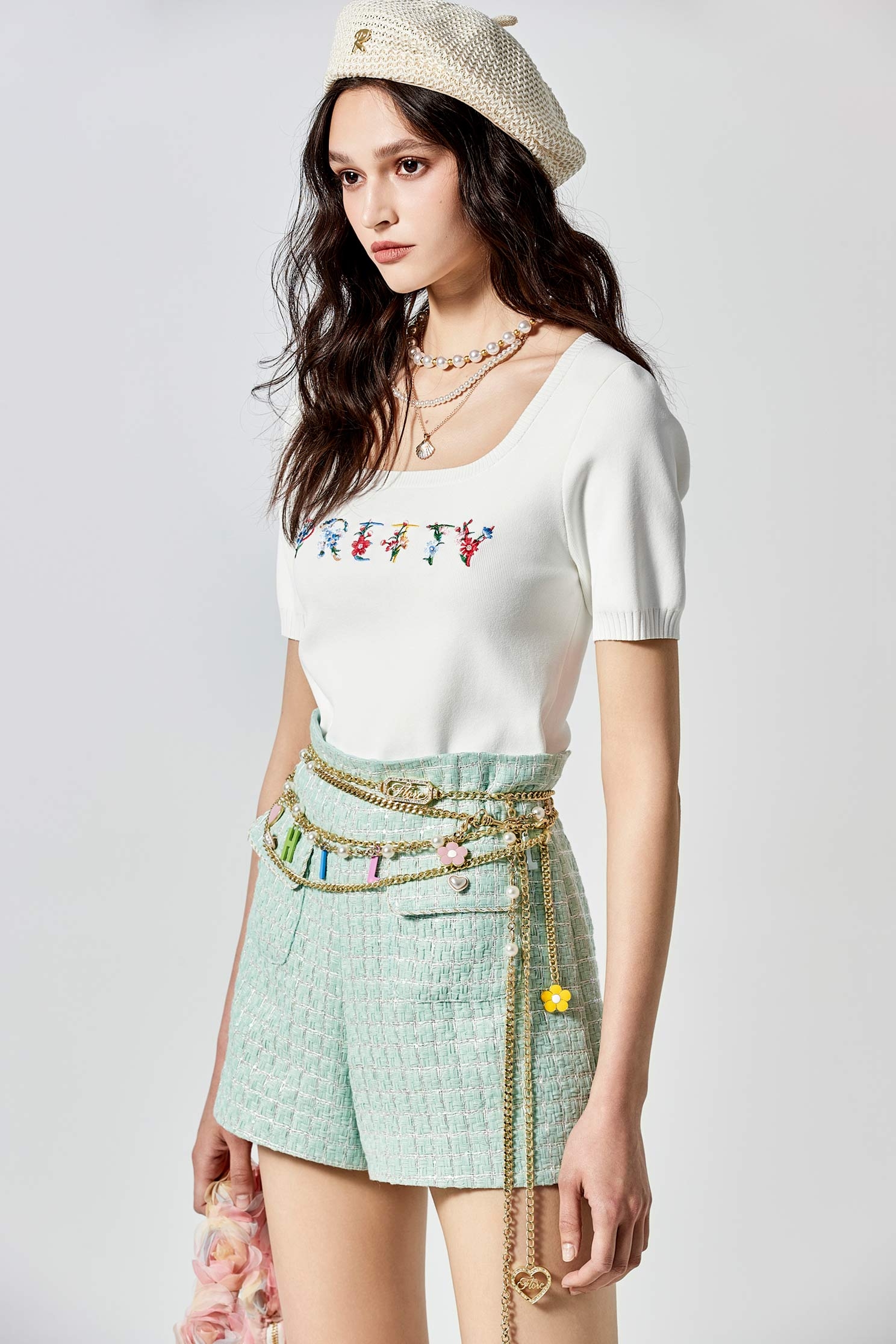 Sequin Detail City ShortsSequin Detail City Shorts,Season (SS) Look,Shorts