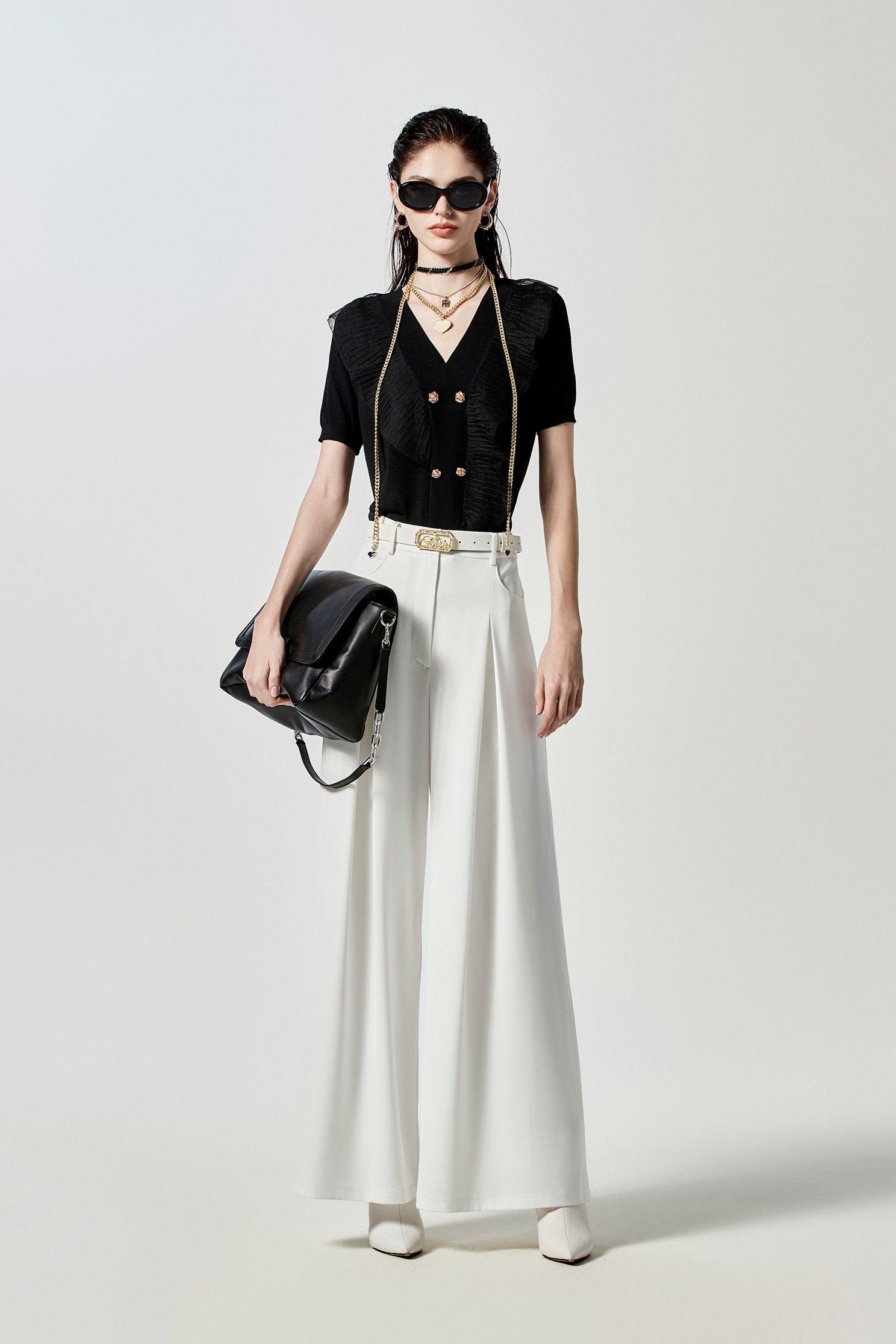 Off White Wide Leg PantsOff White Wide Leg Pants,Culottes,Season (SS) Look,Culottes