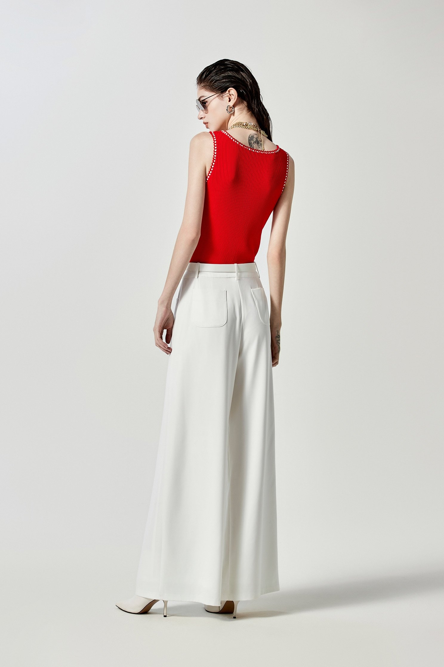 Off White Wide Leg PantsOff White Wide Leg Pants,Culottes,Season (SS) Look,Culottes