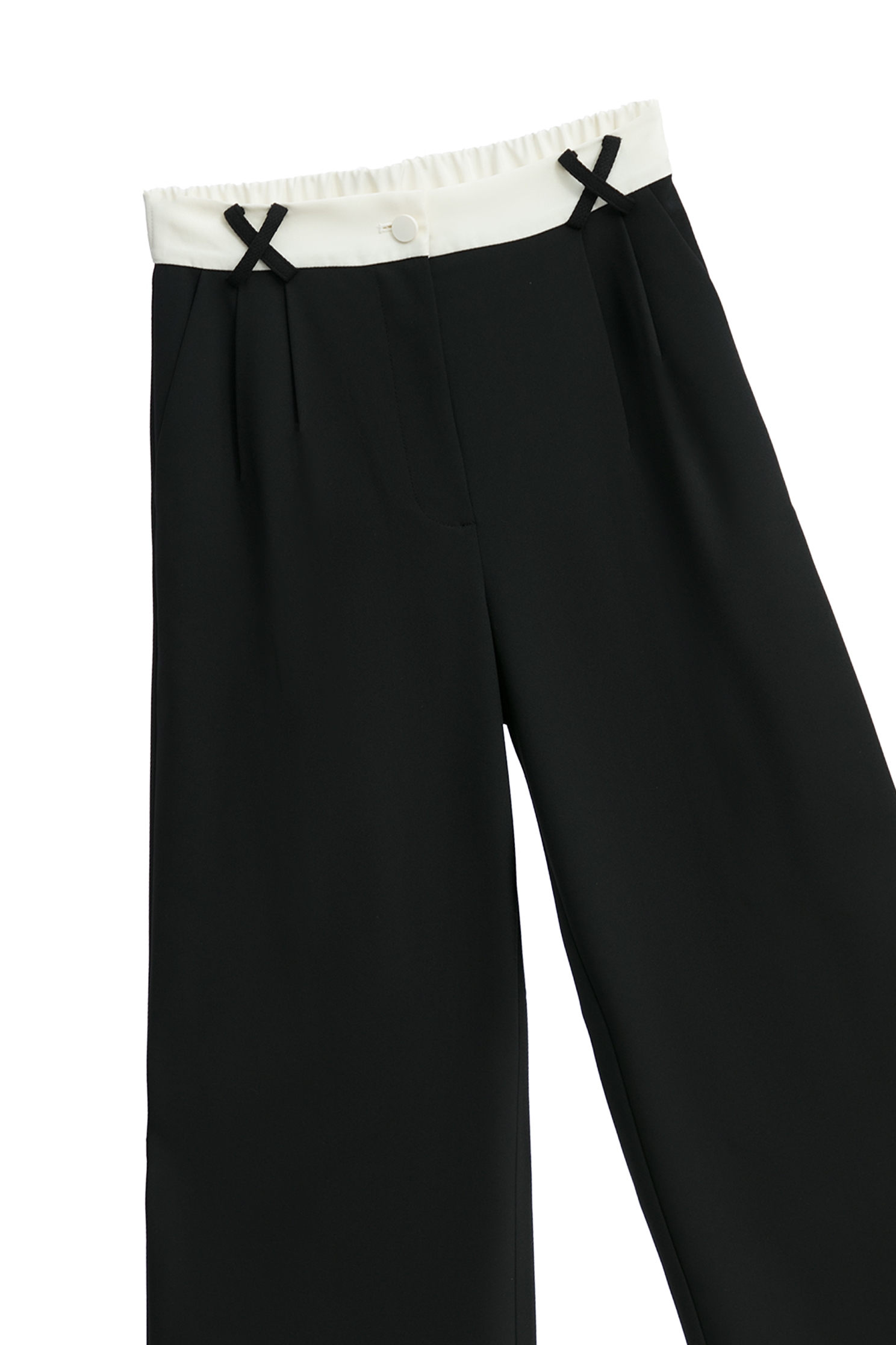 Contrast Waistband Wide Leg PantsContrast Waistband Wide Leg Pants,Culottes,Season (SS) Look,Culottes