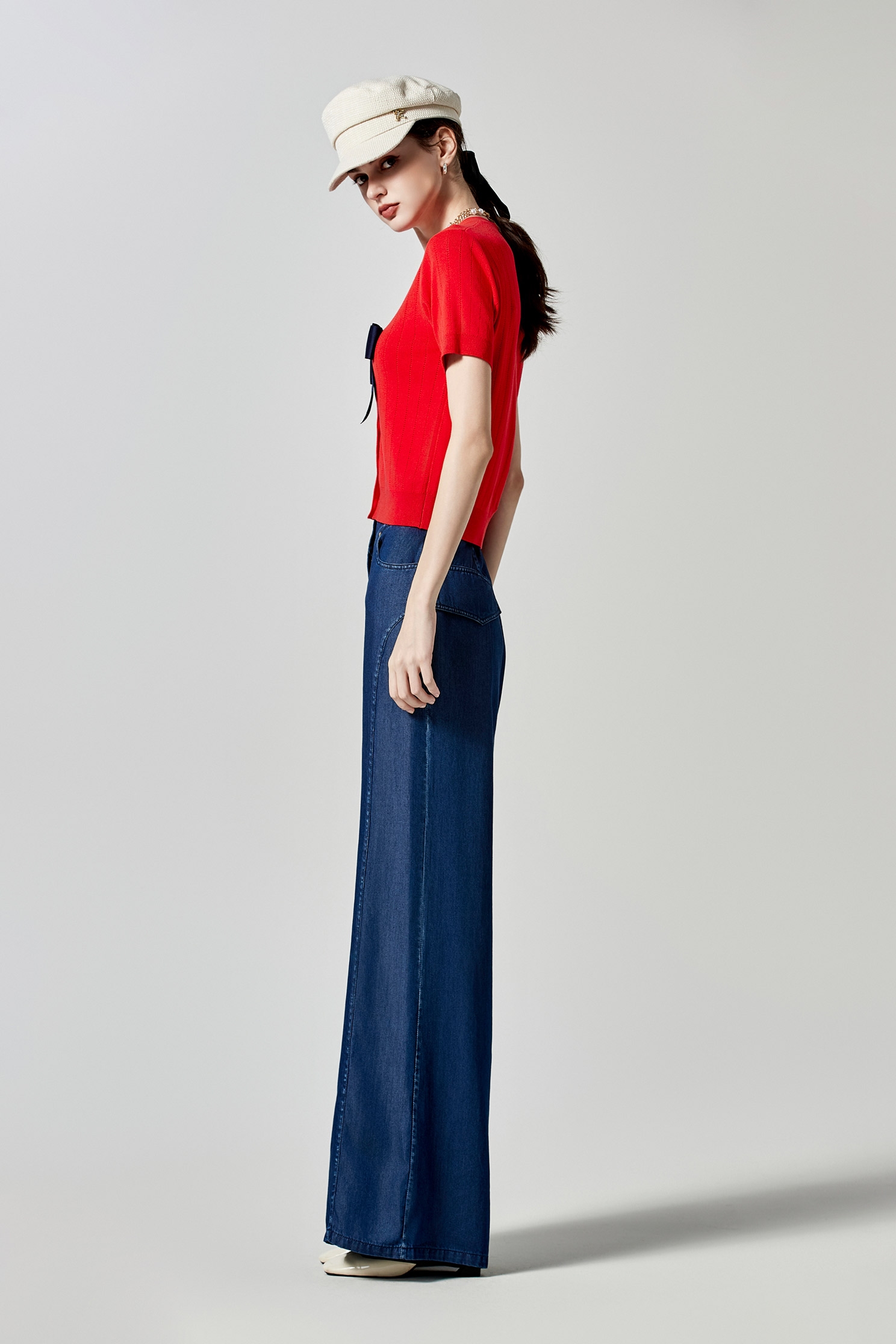 Wide Leg Soft Denim PantsWide Leg Soft Denim Pants,Season (SS) Look,Denim,Wide-leg jeans,Pants