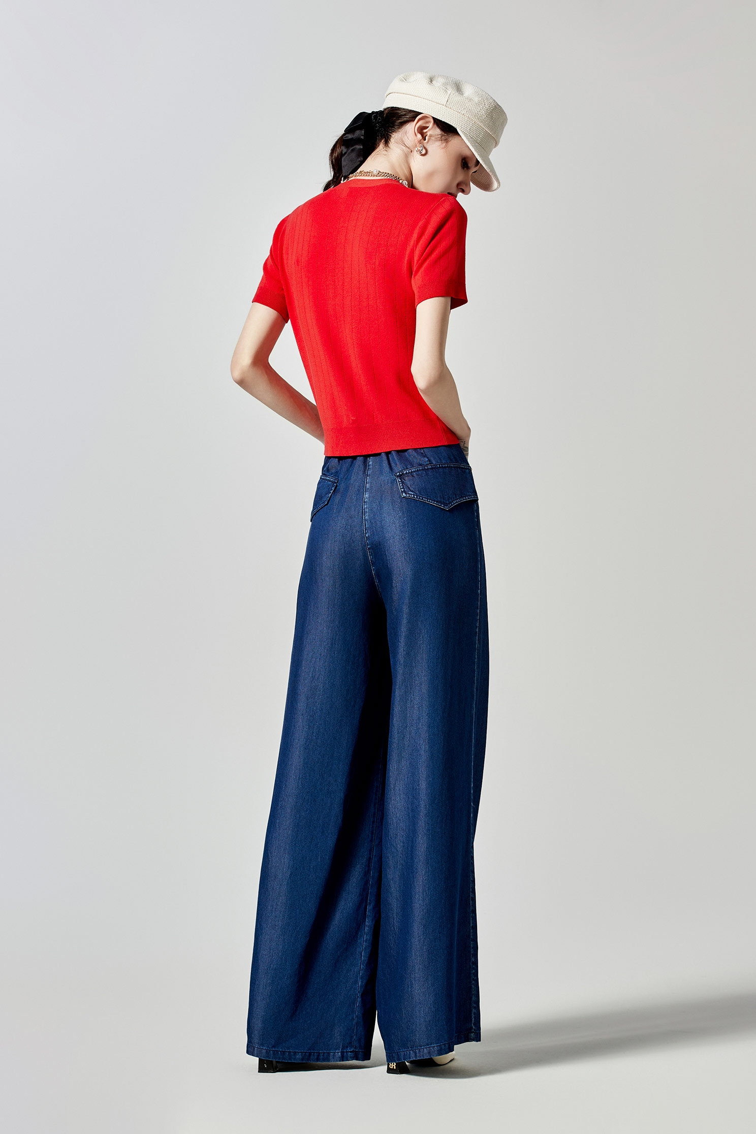 Wide Leg Soft Denim PantsWide Leg Soft Denim Pants,Season (SS) Look,Denim,Wide-leg jeans,Pants