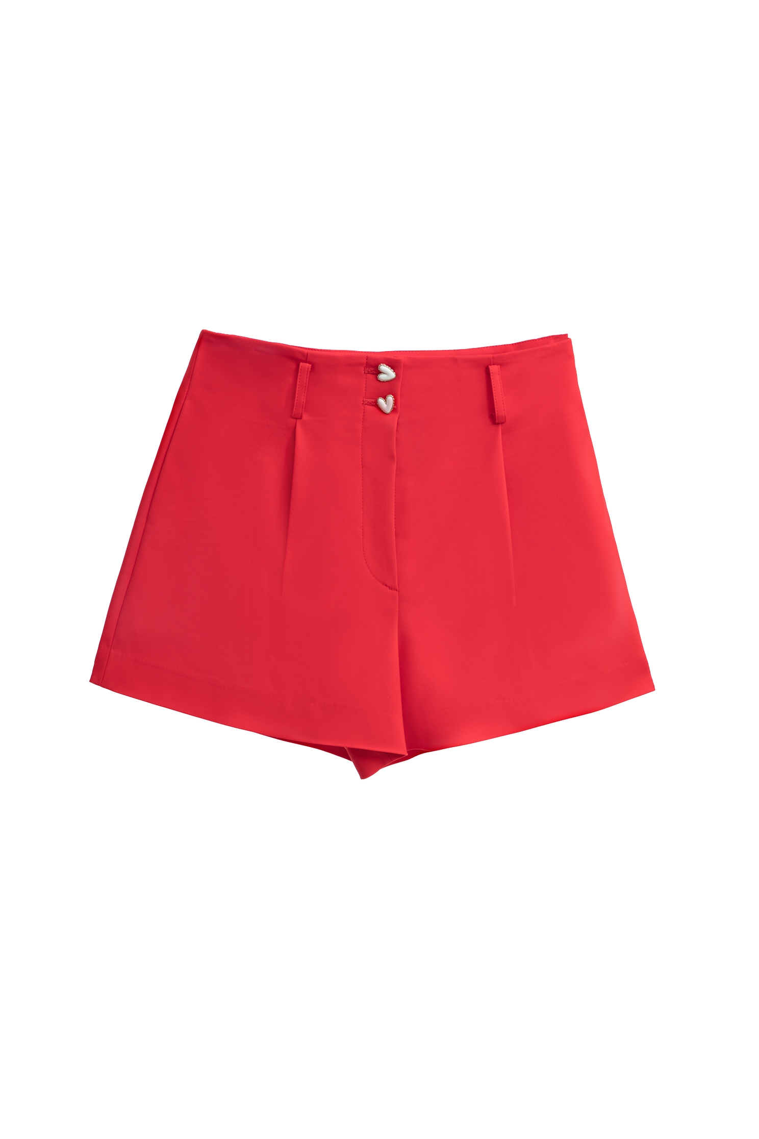 Chilli Red Shorts With Front DartsChilli Red Shorts With Front Darts,Season (SS) Look,Shorts