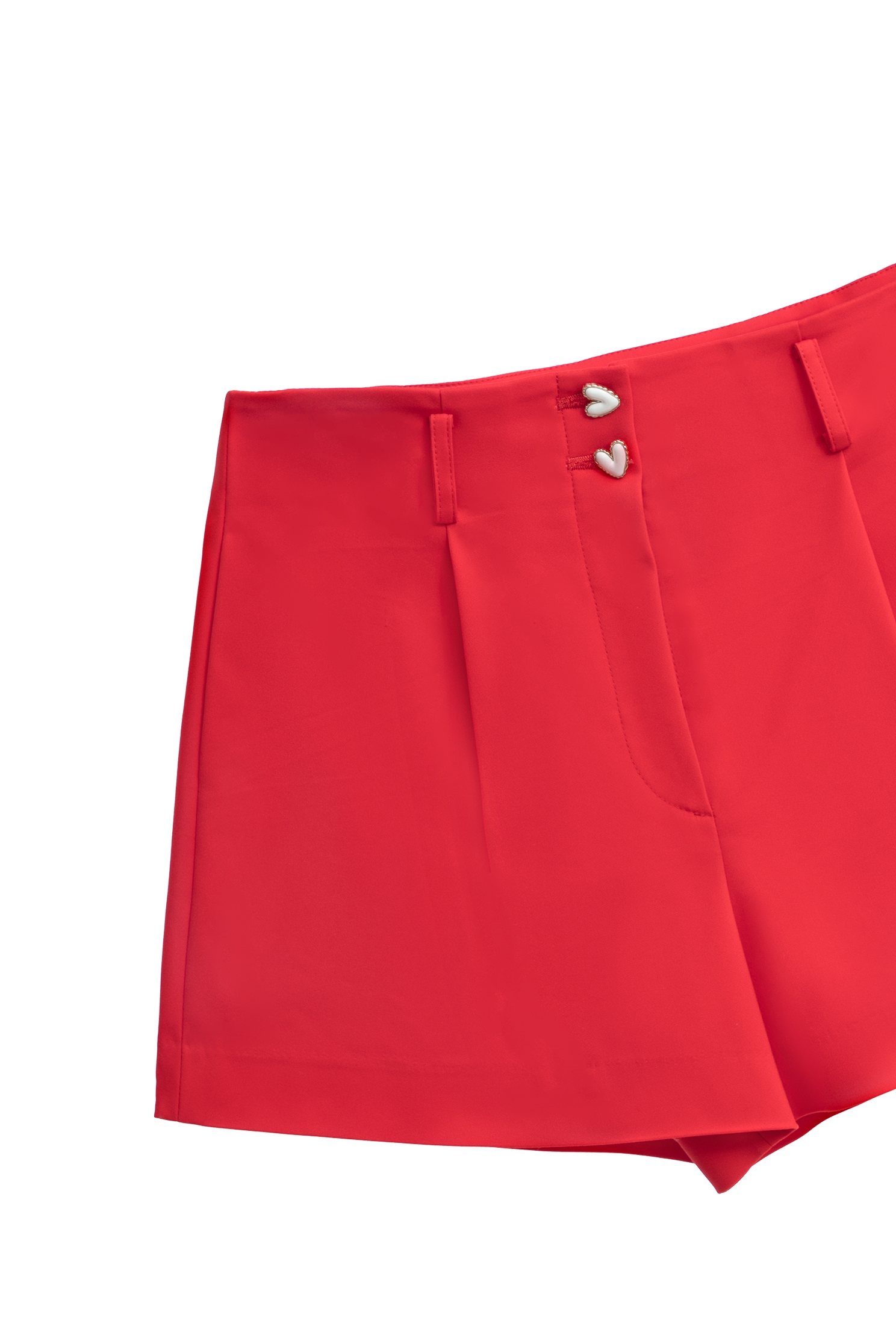 Chilli Red Shorts With Front DartsChilli Red Shorts With Front Darts,Season (SS) Look,Shorts