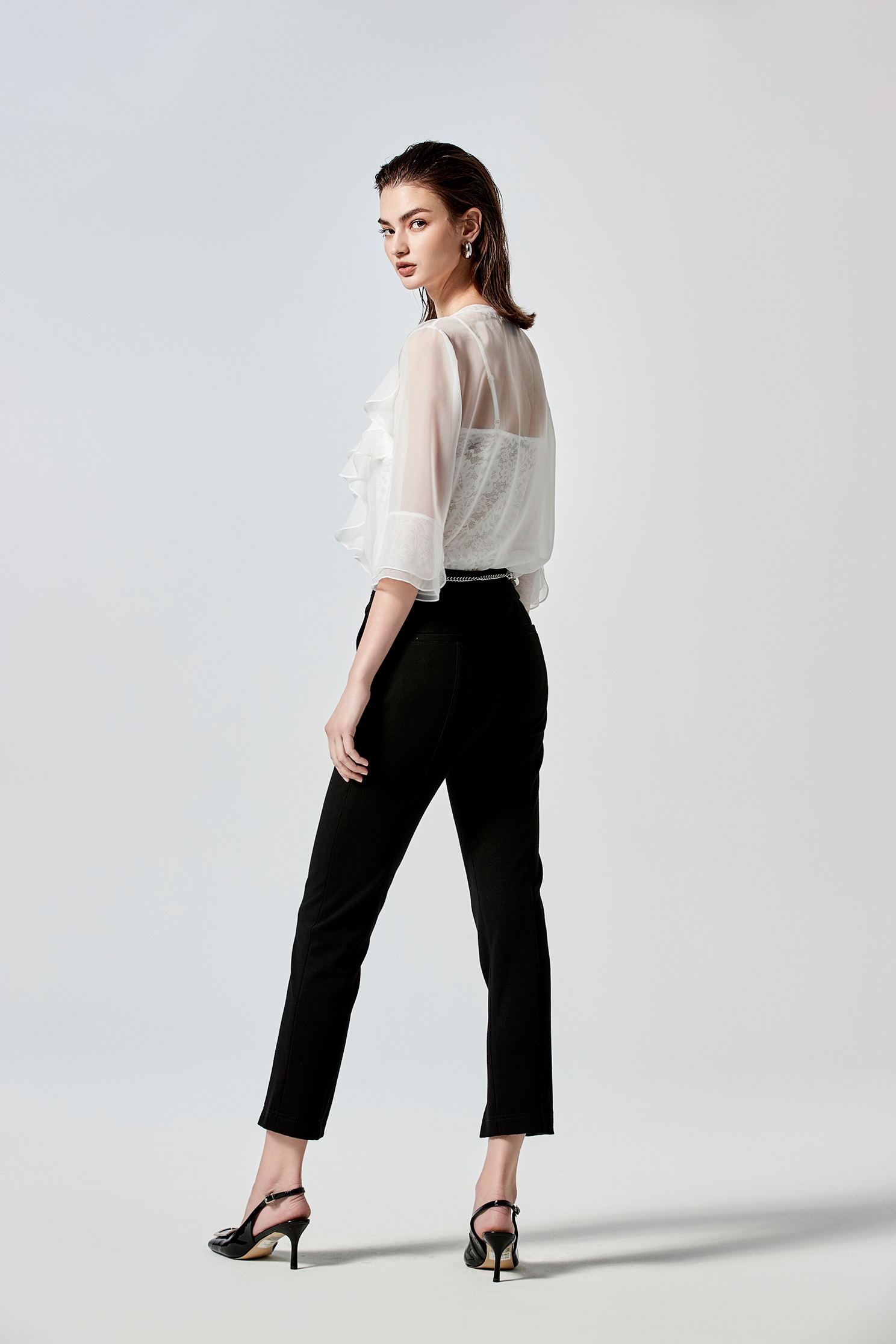 Front Slit Basic Fitted PantsFront Slit Basic Fitted Pants,Season (SS) Look,Skinny pants,Skinny pants