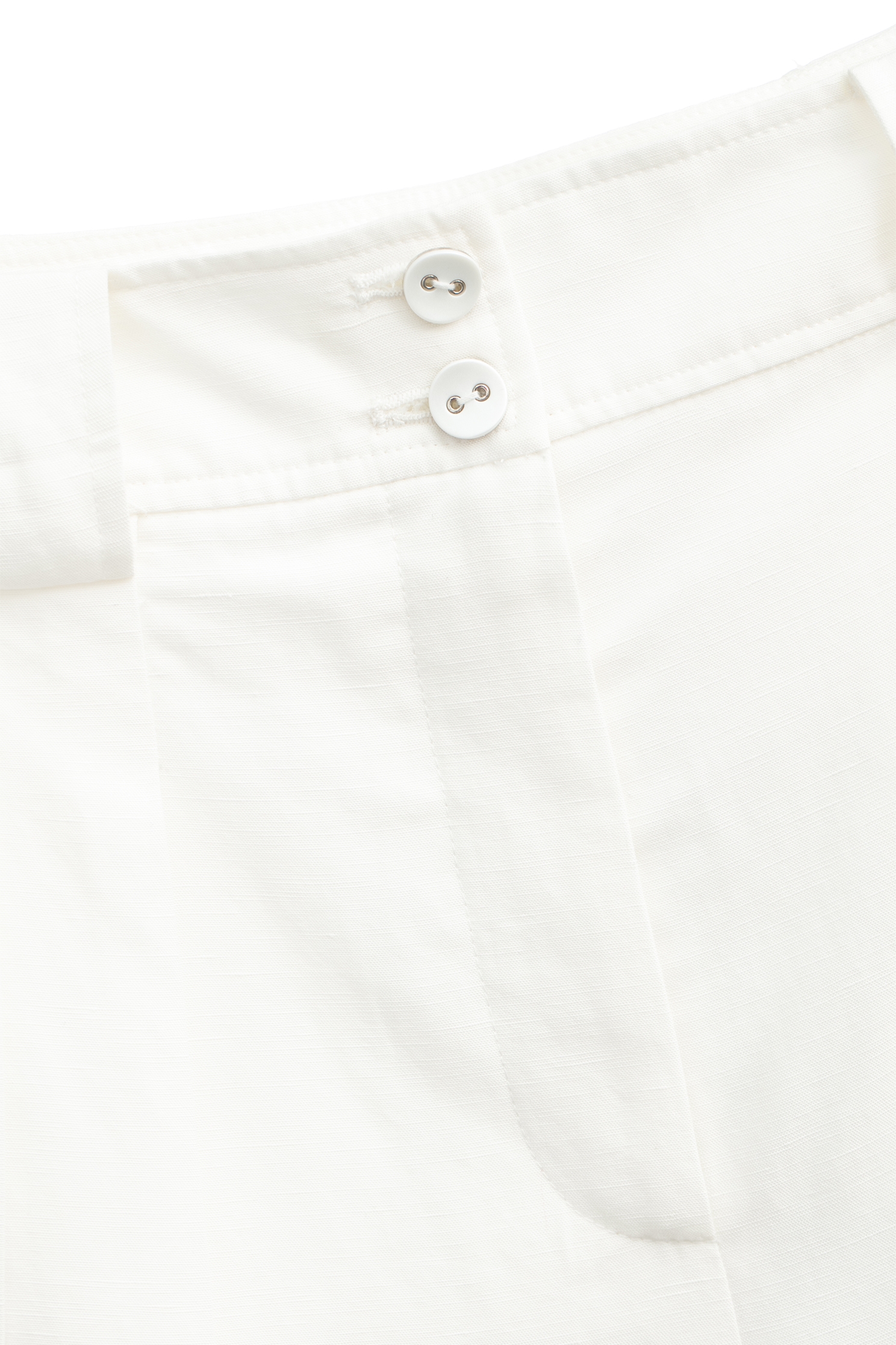 Linen White Cuffed PantsLinen White Cuffed Pants,Culottes,Season (SS) Look,Culottes