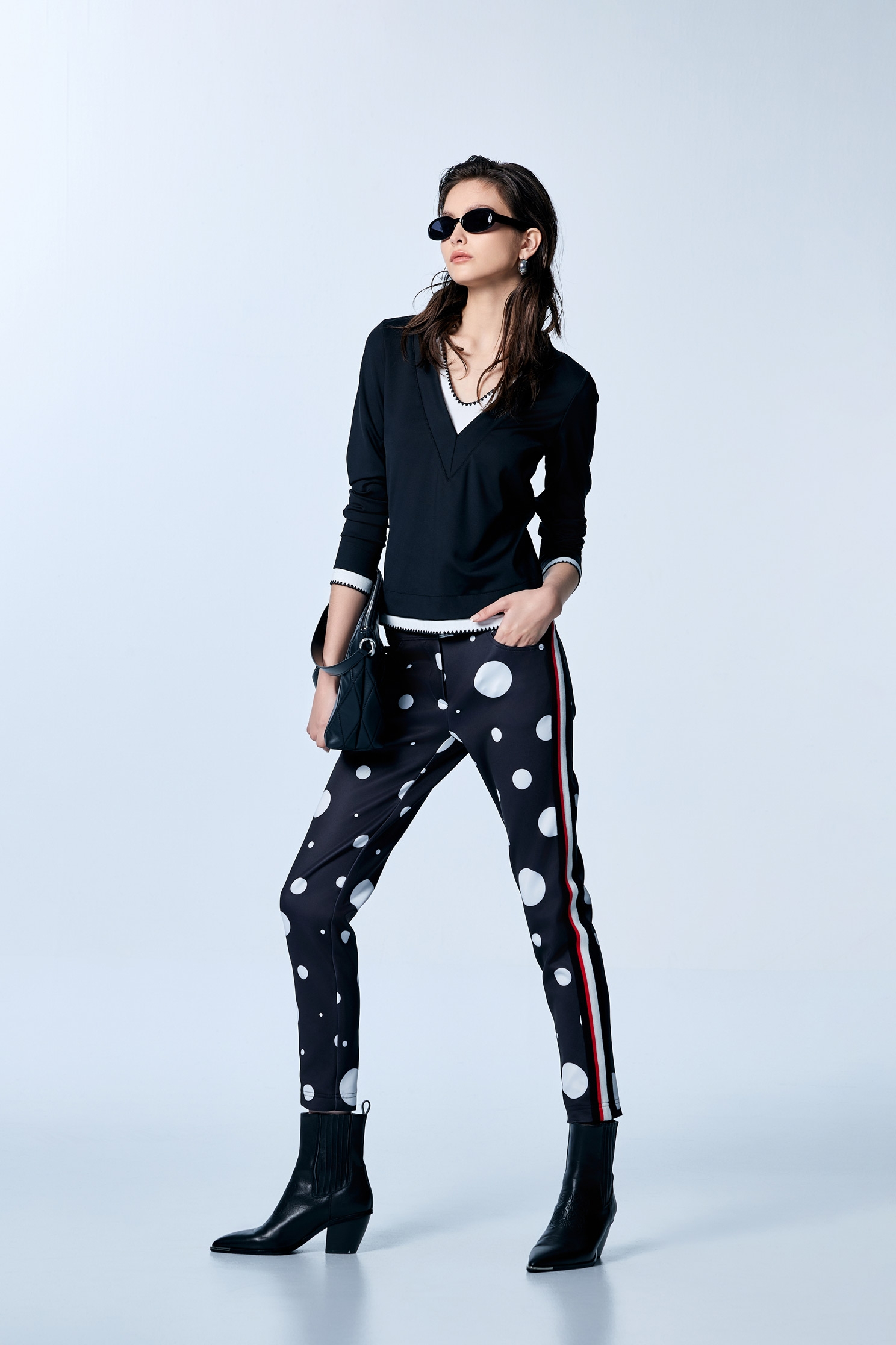 White Polka Dot Slim Fit PantsWhite Polka Dot Slim Fit Pants,Season (SS) Look,Skinny pants,Skinny pants,Pants