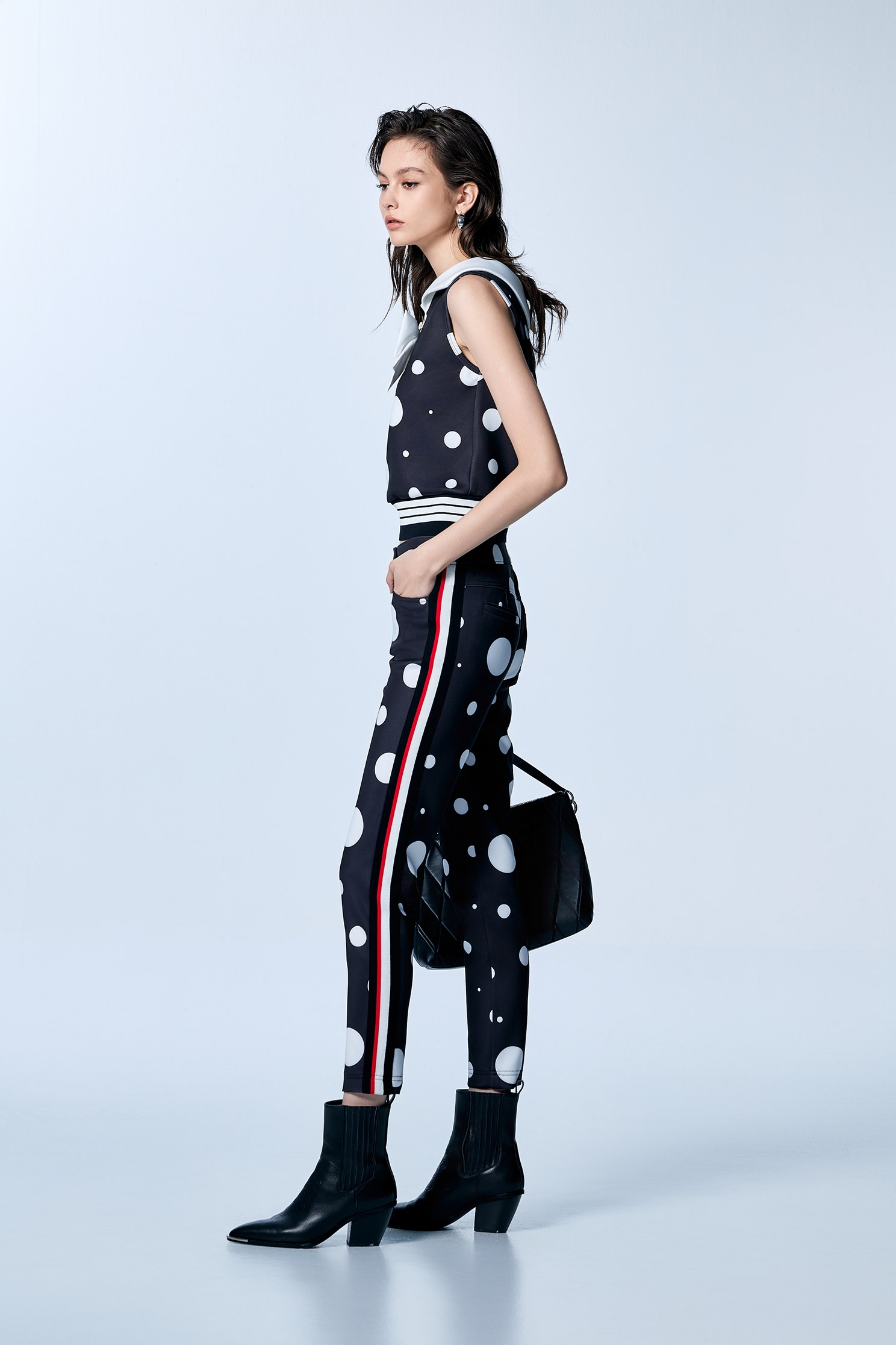 White Polka Dot Slim Fit PantsWhite Polka Dot Slim Fit Pants,Season (SS) Look,Skinny pants,Skinny pants,Pants