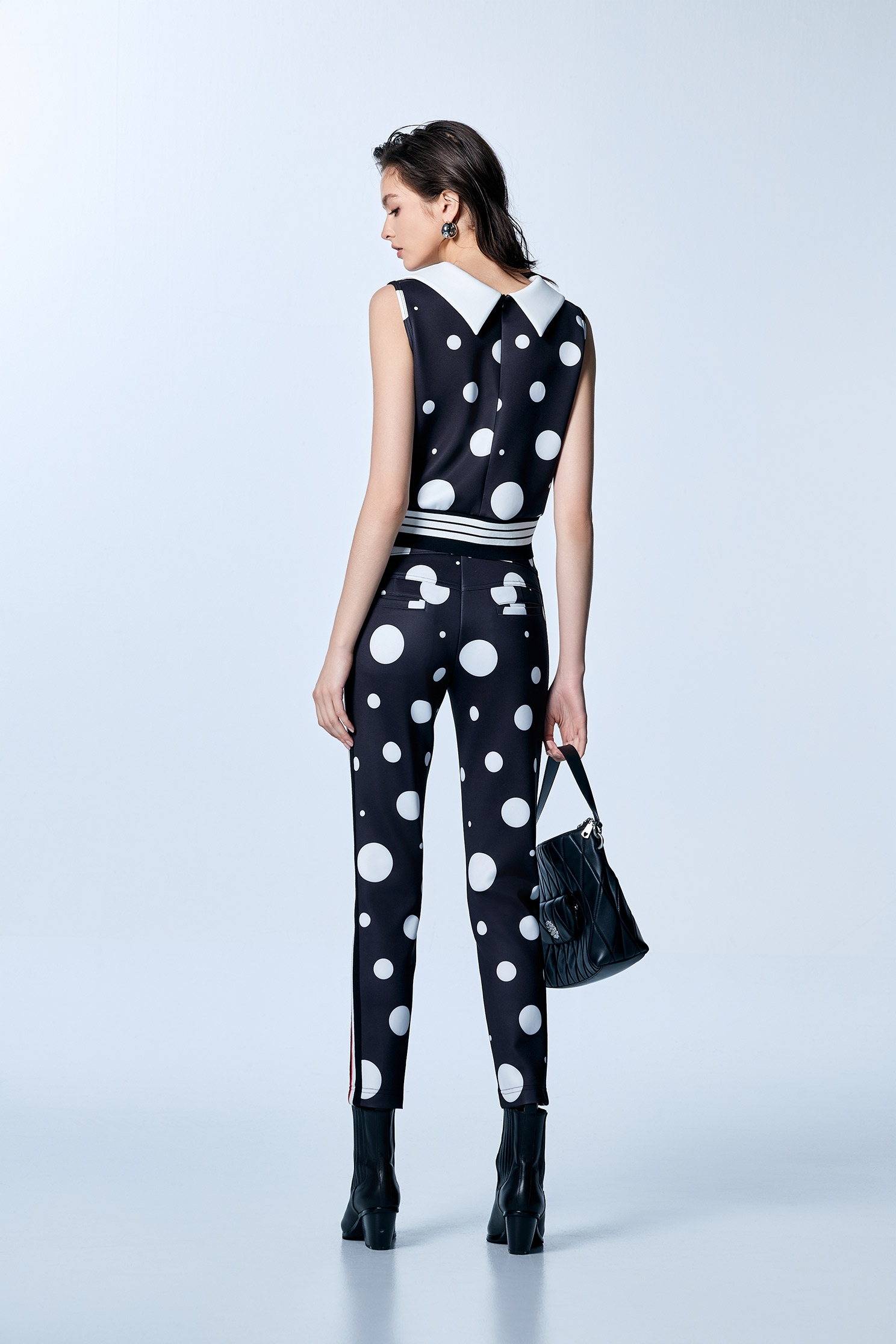 White Polka Dot Slim Fit PantsWhite Polka Dot Slim Fit Pants,Season (SS) Look,Skinny pants,Skinny pants,Pants